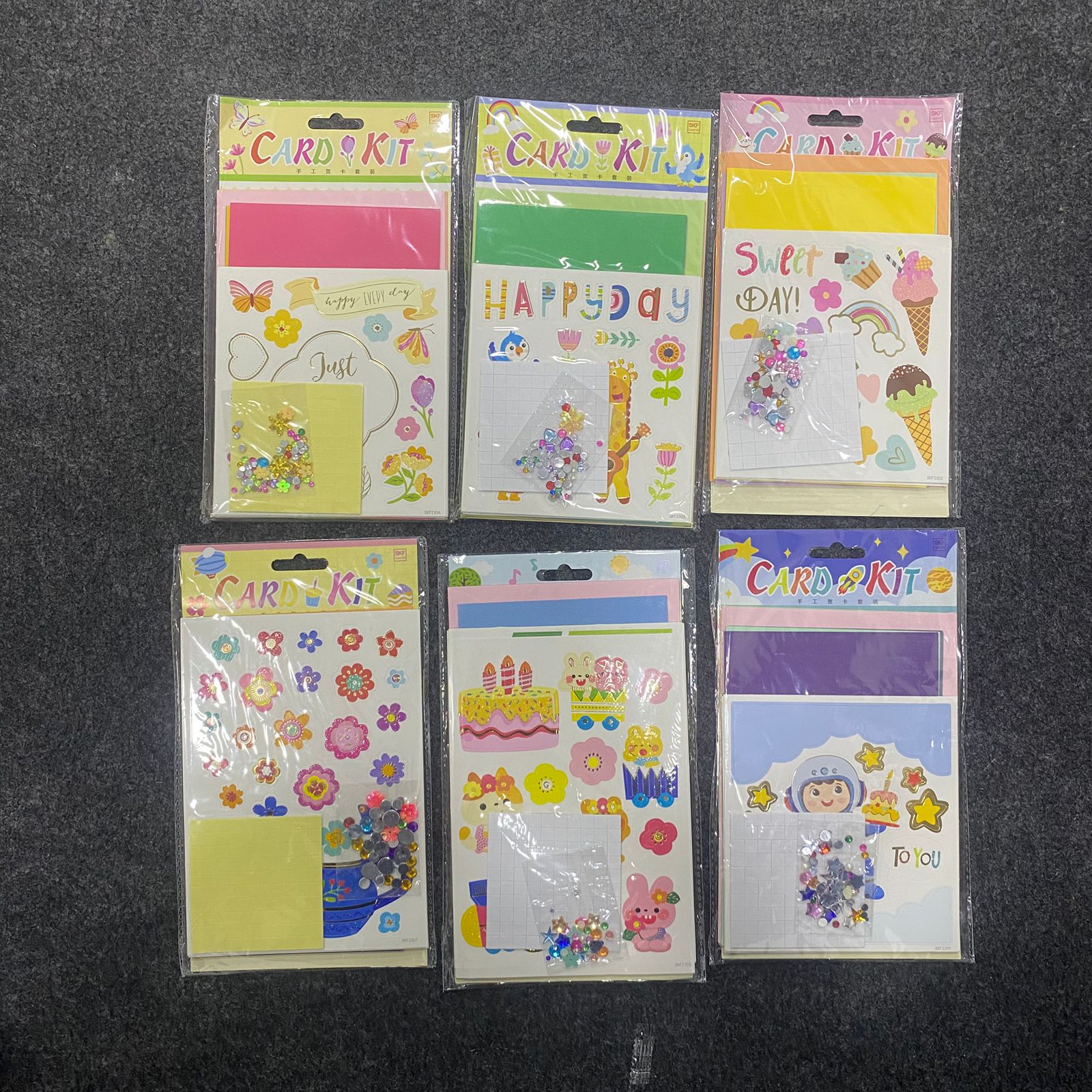 AM7518 Artistic Greeting Card DIY Activity Pack - Fun Stickers & Rhinestone Embellishment Kit for Kids Crafts - Image 9