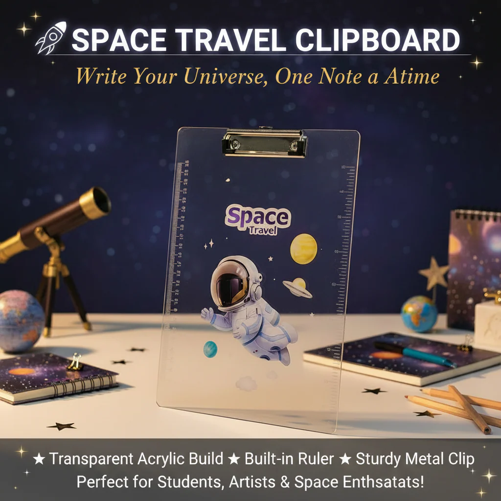 AM7526 Space Travel Transparent Exam Board with Integrated Ruler
