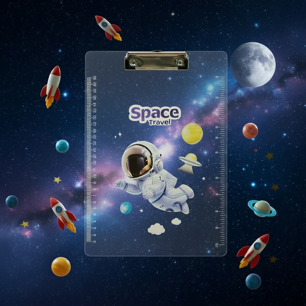 AM7526 Space Travel Transparent Exam Board with Integrated Ruler - Image 2