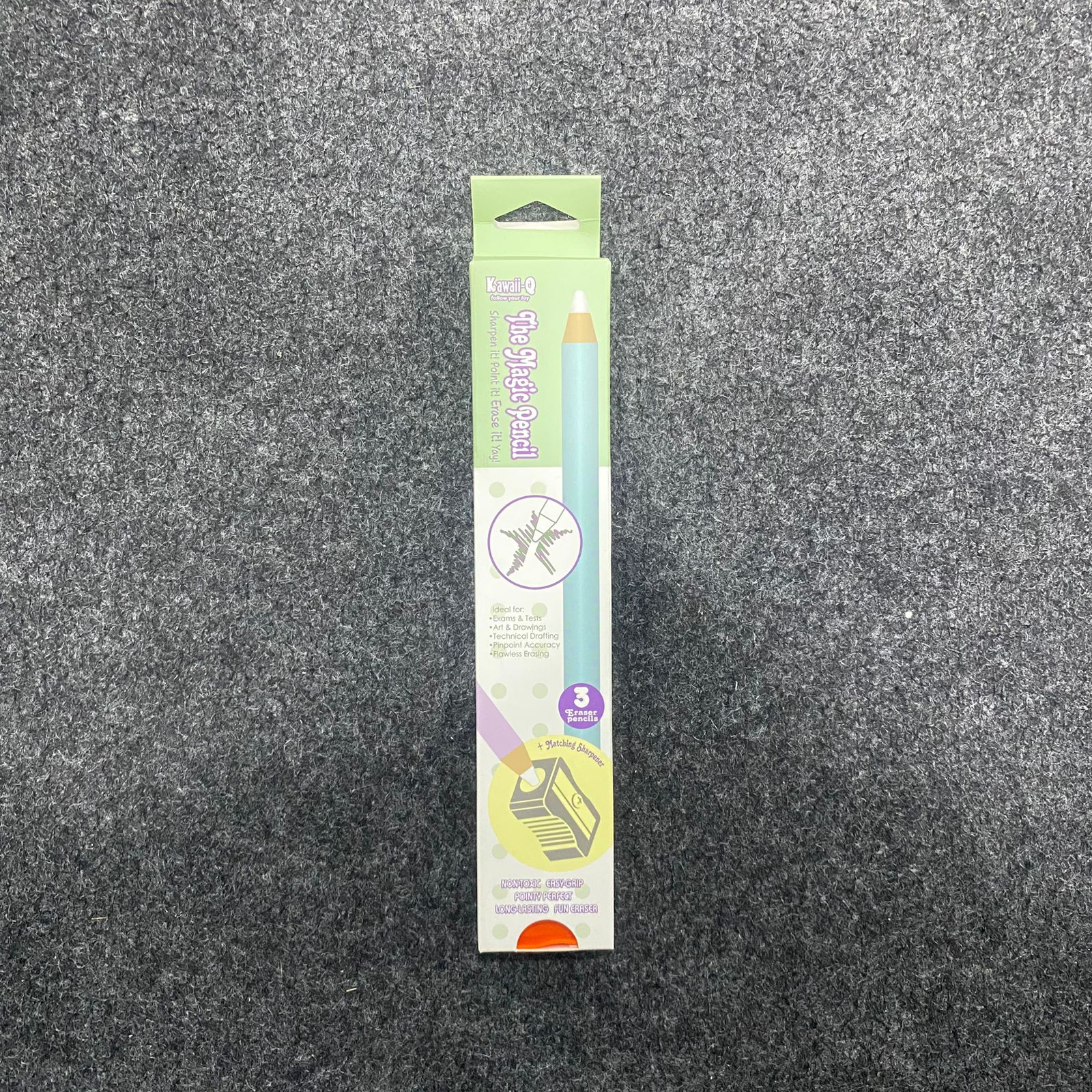 AM7527 Kawaii-Q "The Magic Pencil" Eraser Set with Sharpener - Image 5