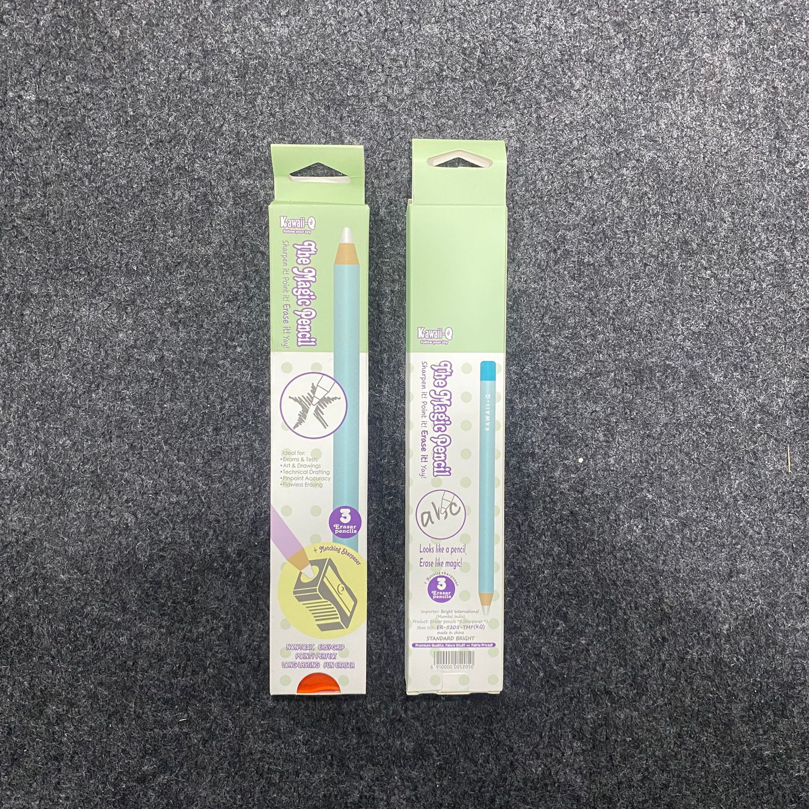 AM7527 Kawaii-Q "The Magic Pencil" Eraser Set with Sharpener - Image 6