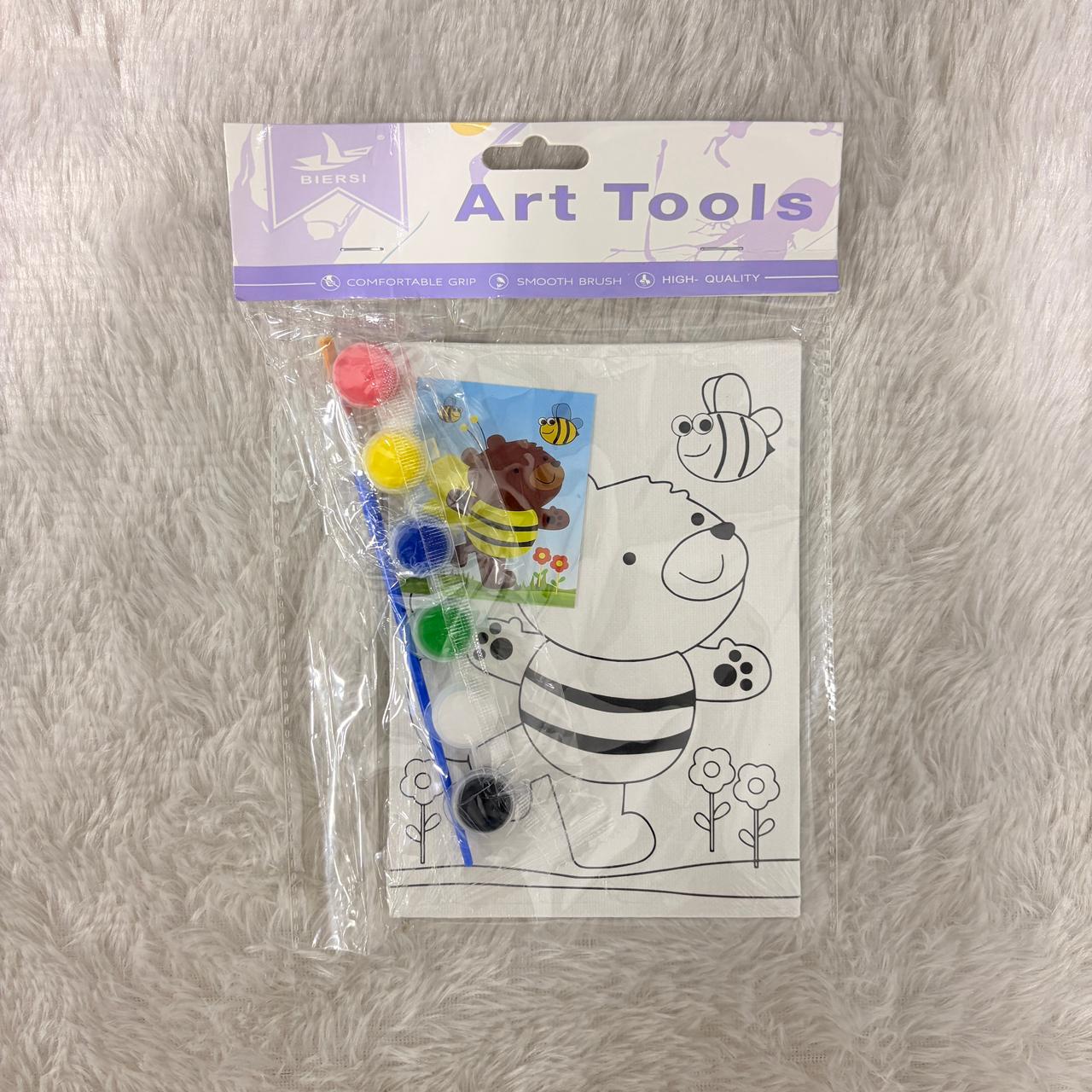 AM7535 Kids' DIY Canvas Painting Kit β Bee & Bear Theme - Image 4