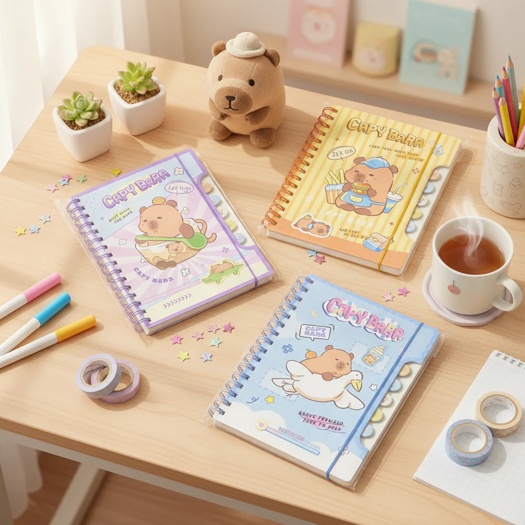 AM7541 Capybara Themed Spiral Notebooks NB20K5713 (1-Pcs) - Image 2