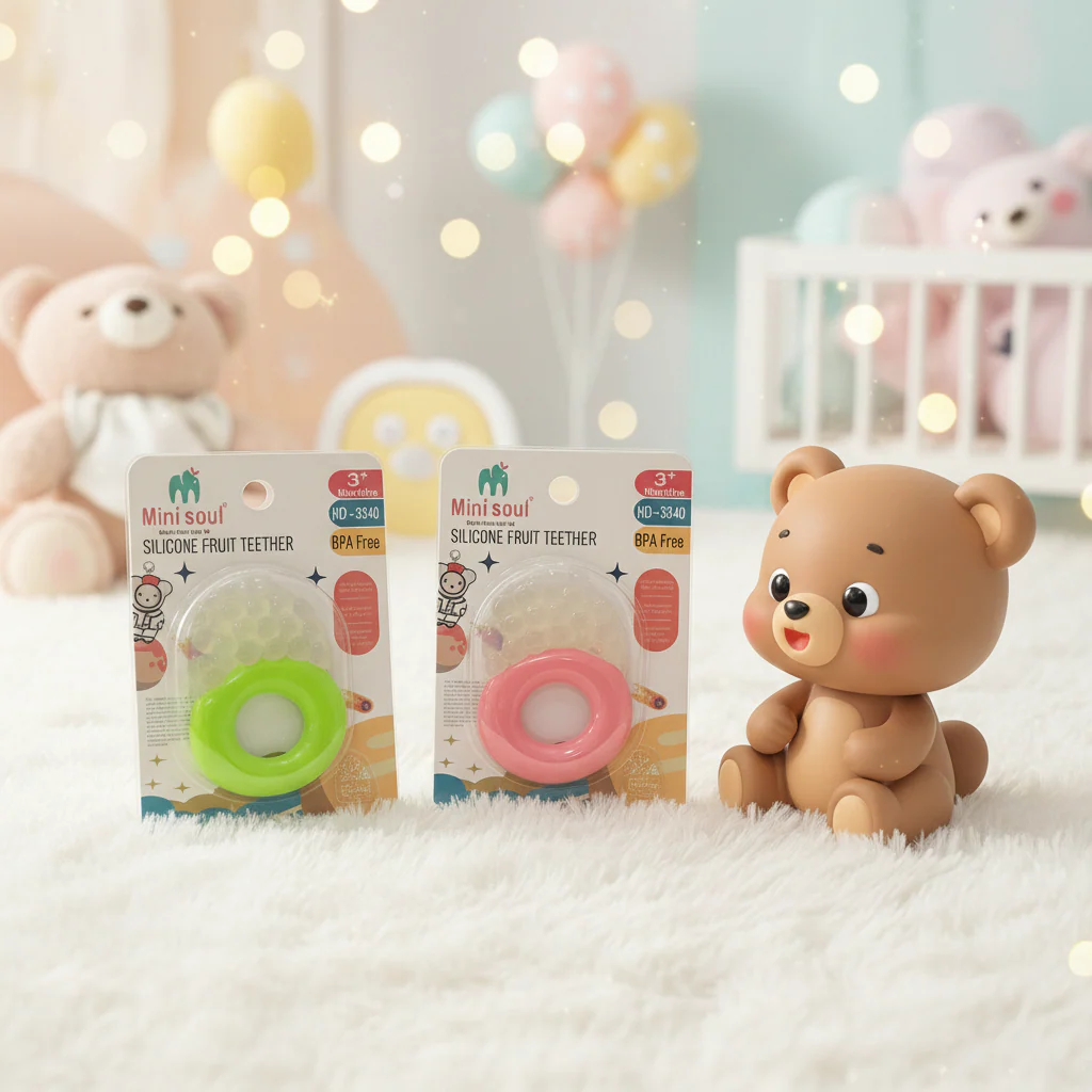 AM7544 Mini Soul Silicone Fruit BABY Teether HD 3340 (1-Pcs) - Image 2