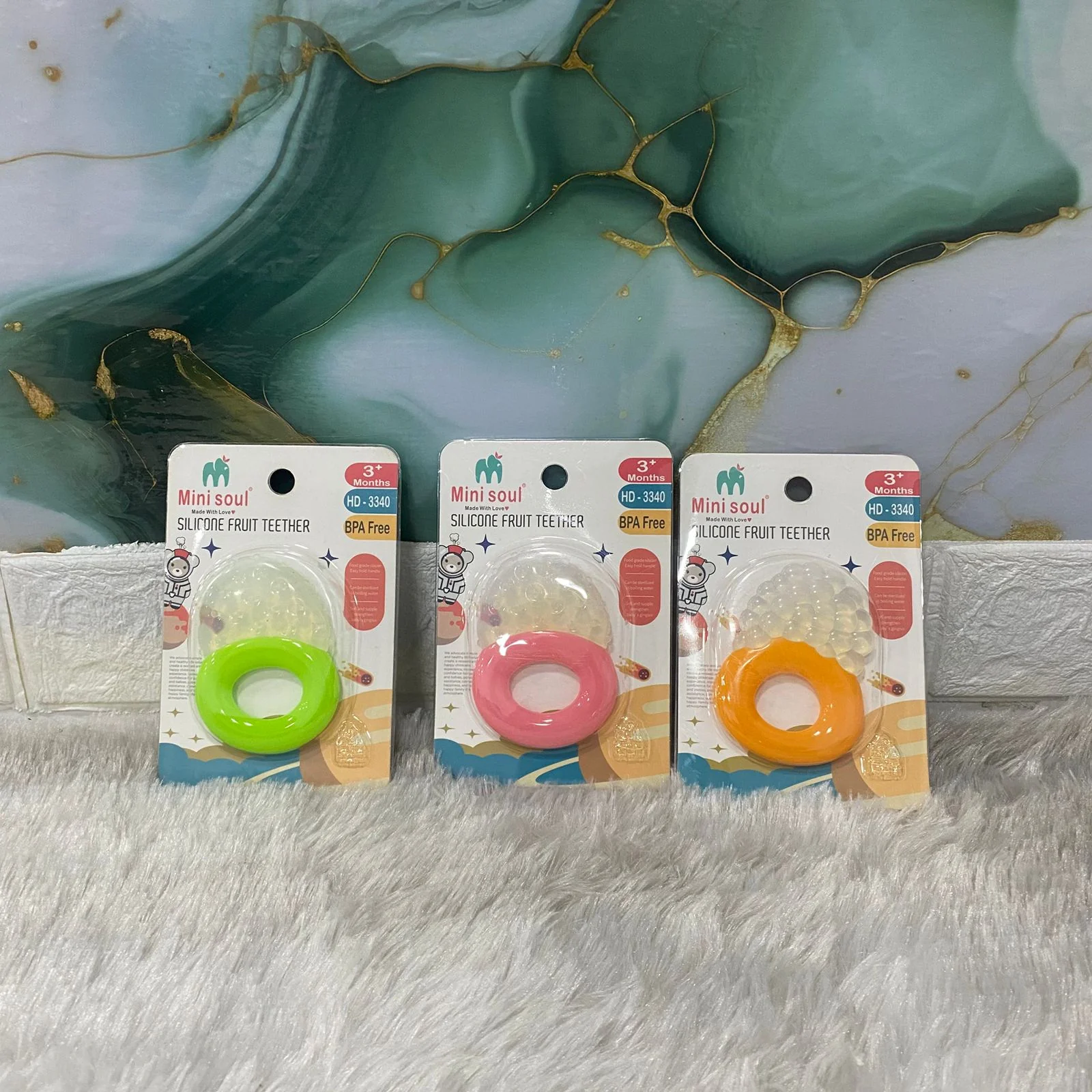 AM7544 Mini Soul Silicone Fruit BABY Teether HD 3340 (1-Pcs) - Image 3