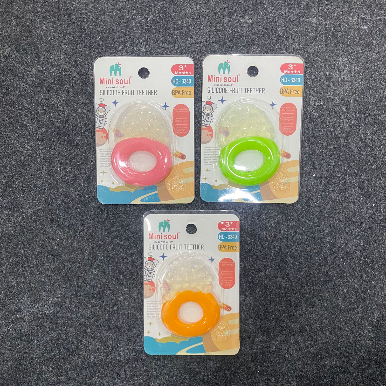 AM7544 Mini Soul Silicone Fruit BABY Teether HD 3340 (1-Pcs) - Image 4