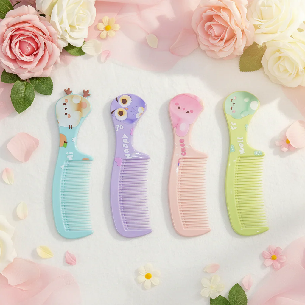 AM7553 XIUDOU Cute Animal Printed Hair Combs COM-10-314 (1-Pcs) - Image 2