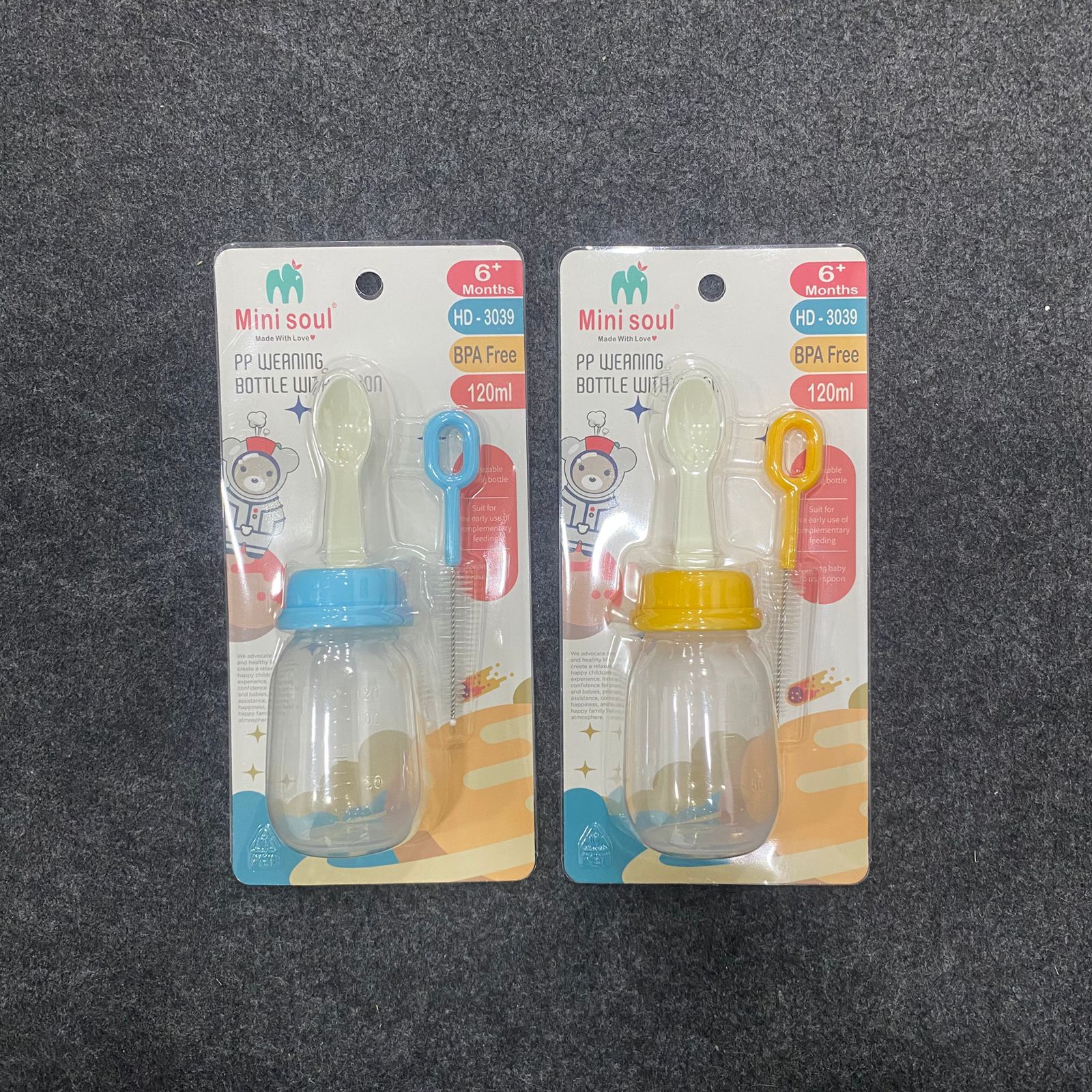 AM7554 Mini Soul PP Weaning Feeding Bottle with Spoon (120ml) COM-3039 (1-Pcs) - Image 5