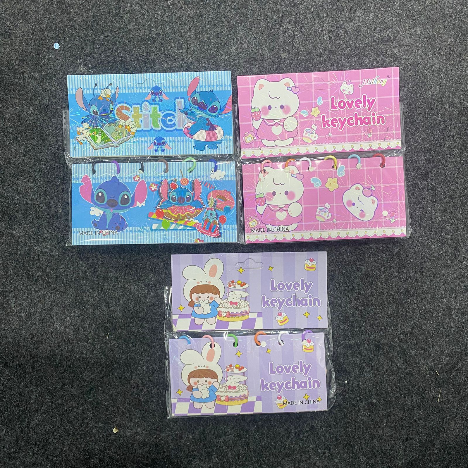 AM7556 Lovely Keychain Set – Pack of 6 Cute Cartoon & Character Keyrings for Bags and Accessories - Image 4
