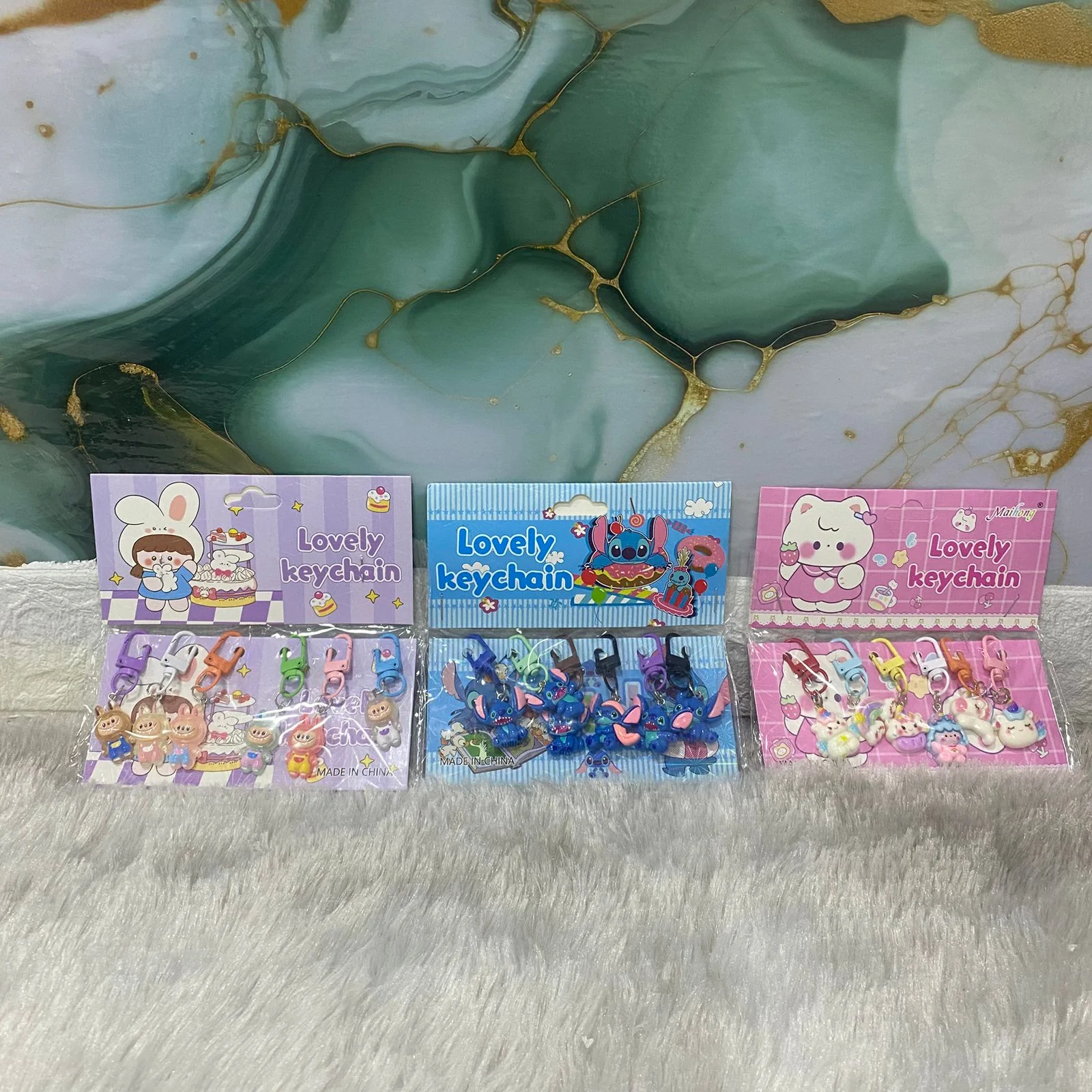 AM7556 Lovely Keychain Set – Pack of 6 Cute Cartoon & Character Keyrings for Bags and Accessories - Image 5