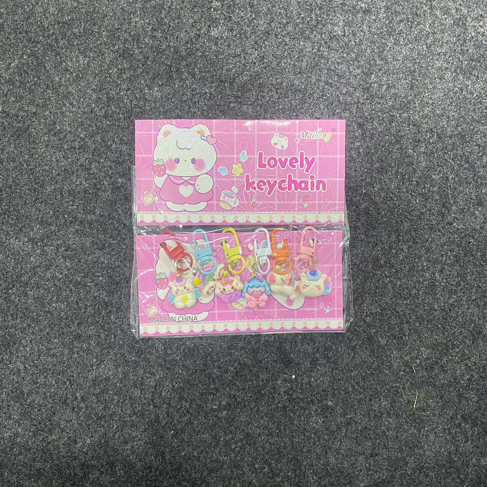 AM7556 Lovely Keychain Set – Pack of 6 Cute Cartoon & Character Keyrings for Bags and Accessories - Image 6
