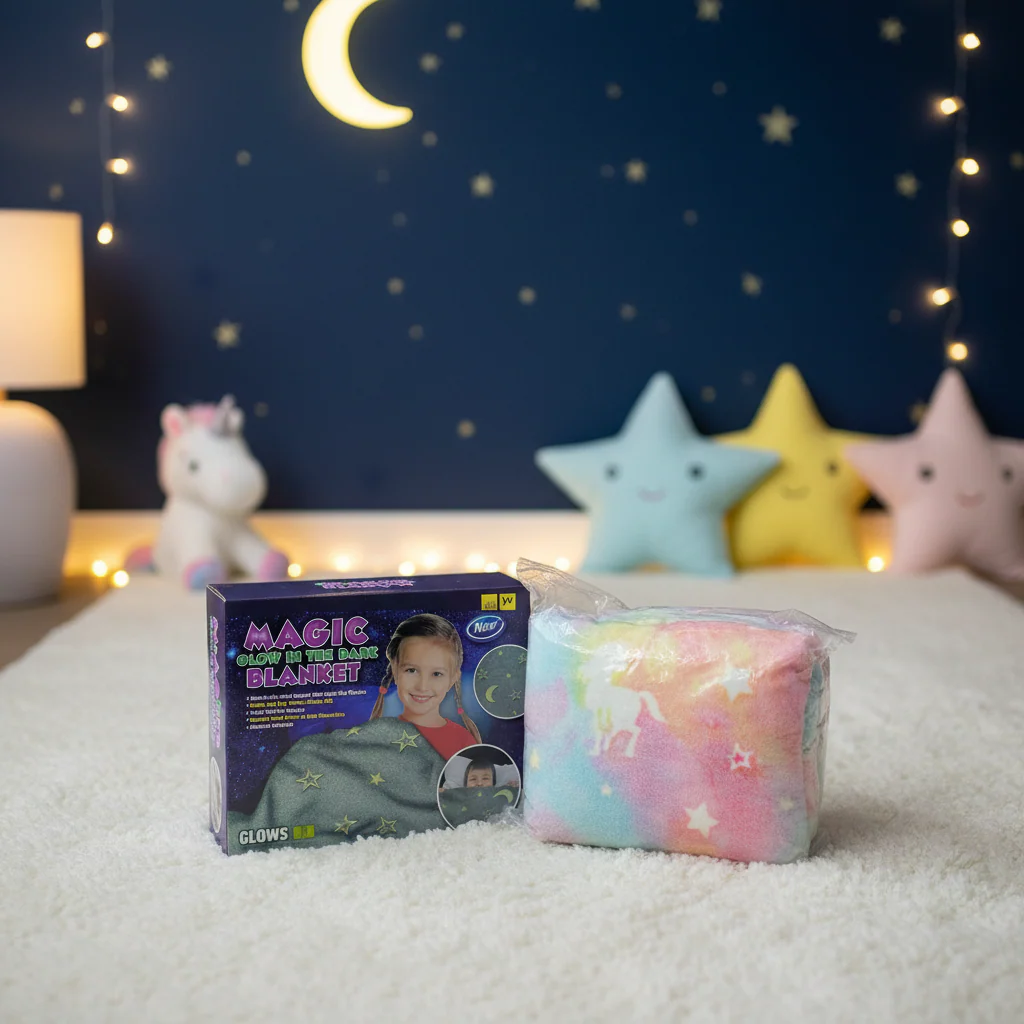 AM7557 Magic Glow in the Dark Super Soft Plush Blanket for Kids (1-Pcs) 6*5.5 ft - Image 2