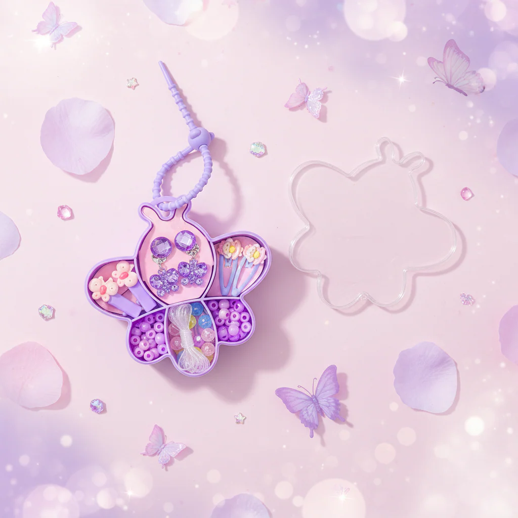 AM7563 DIY Butterfly Shaped Jewelry Making and Accessory Set for Kids 7244 (1-Pcs) - Image 2