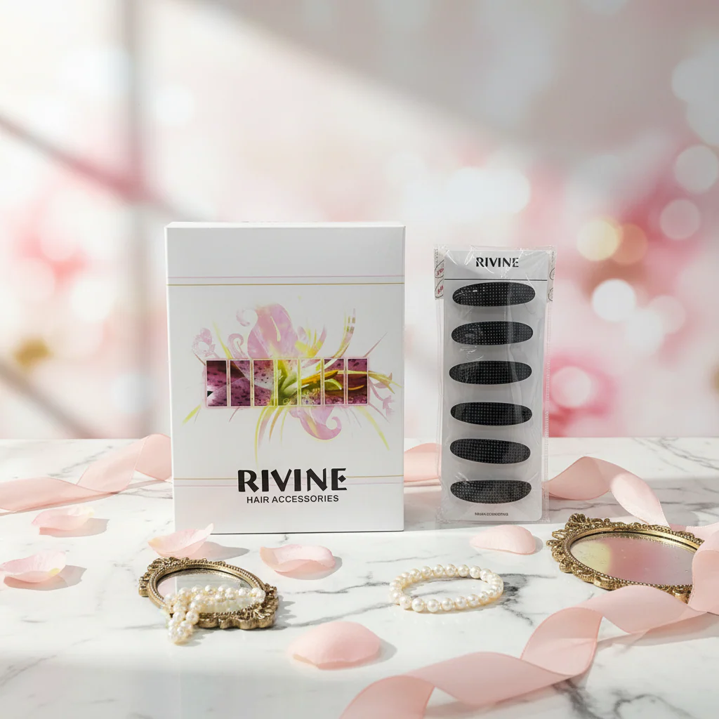AM7569 Rivine Premium Matte Finish Tic Tac Hair Clips for Women & Girls - 1-Pcs (Black) - Image 2