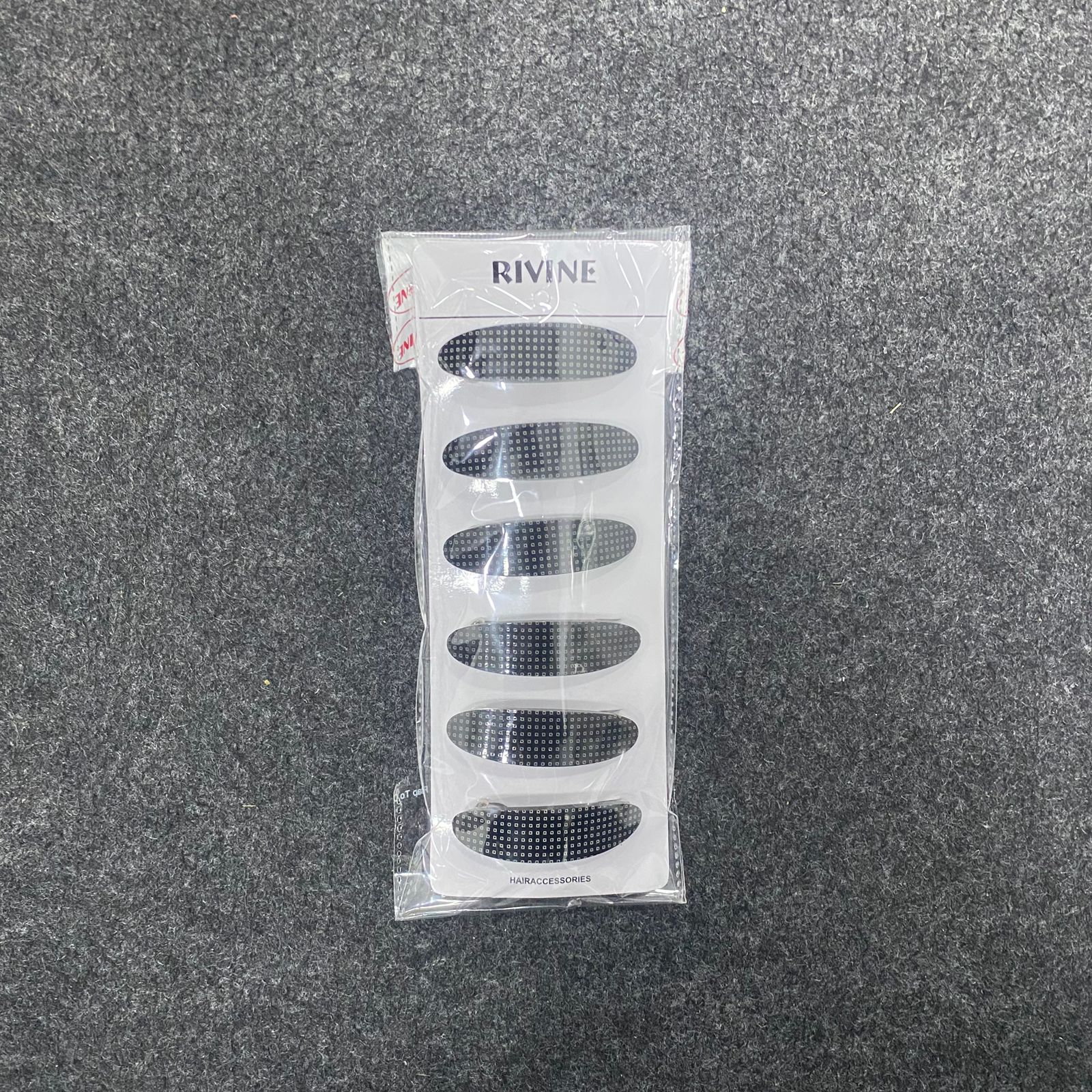 AM7569 Rivine Premium Matte Finish Tic Tac Hair Clips for Women & Girls - 1-Pcs (Black) - Image 4