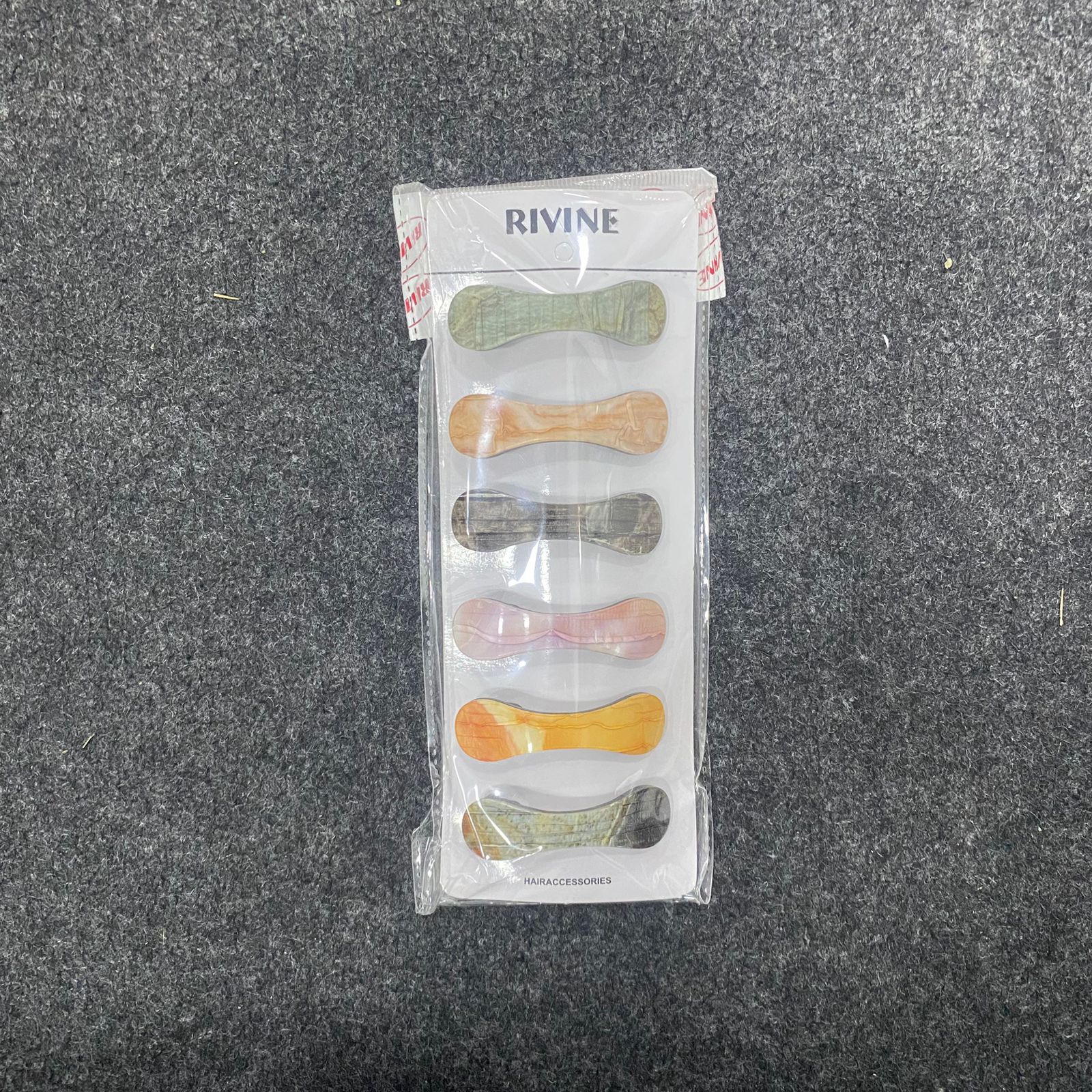 AM7570 Rivine Elegant Marble Print Tic Tac Hair Clips for Women & Girls - 1-Pcs Multi-Color Hair Accessories - Image 6