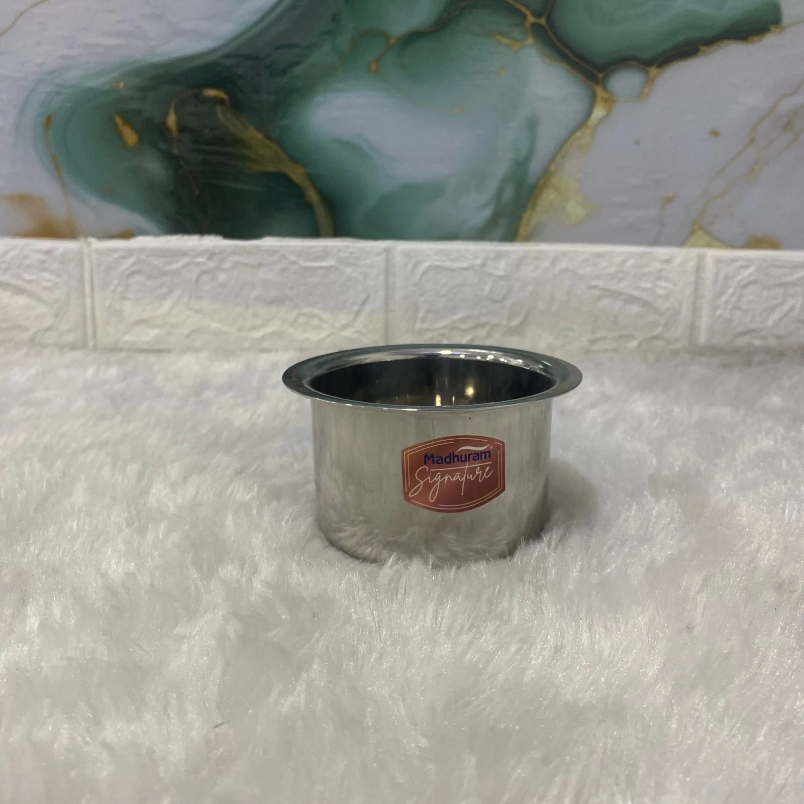AM7575 Madhuram Signature Premium Stainless Steel Container (300 ml, 6x8x8 cm) - Image 3