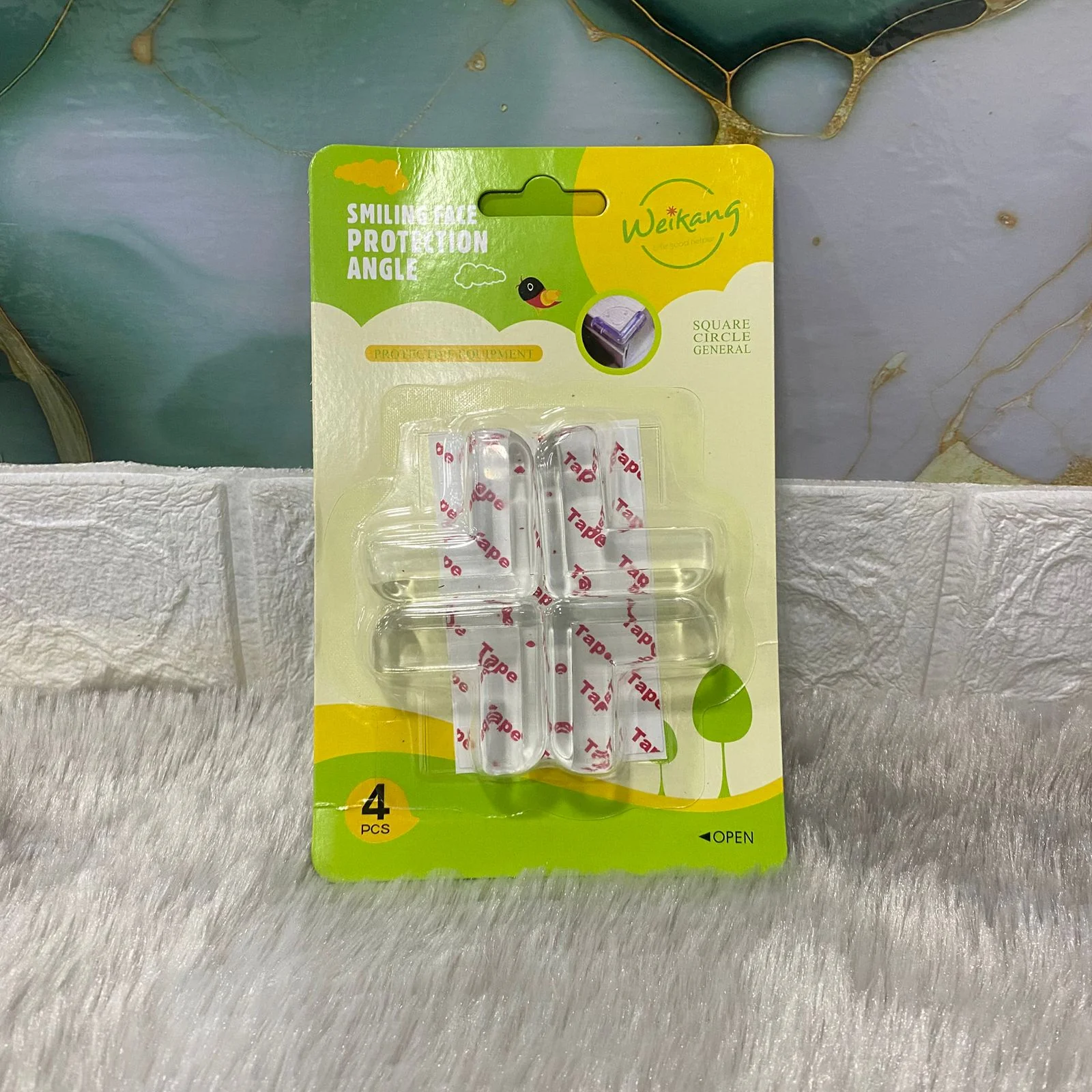 AM7623 Clear Silicone Corner Guards and Baby Proofing Edge Protectors for Sharp Furniture Table Corners 4Pcs - Image 2