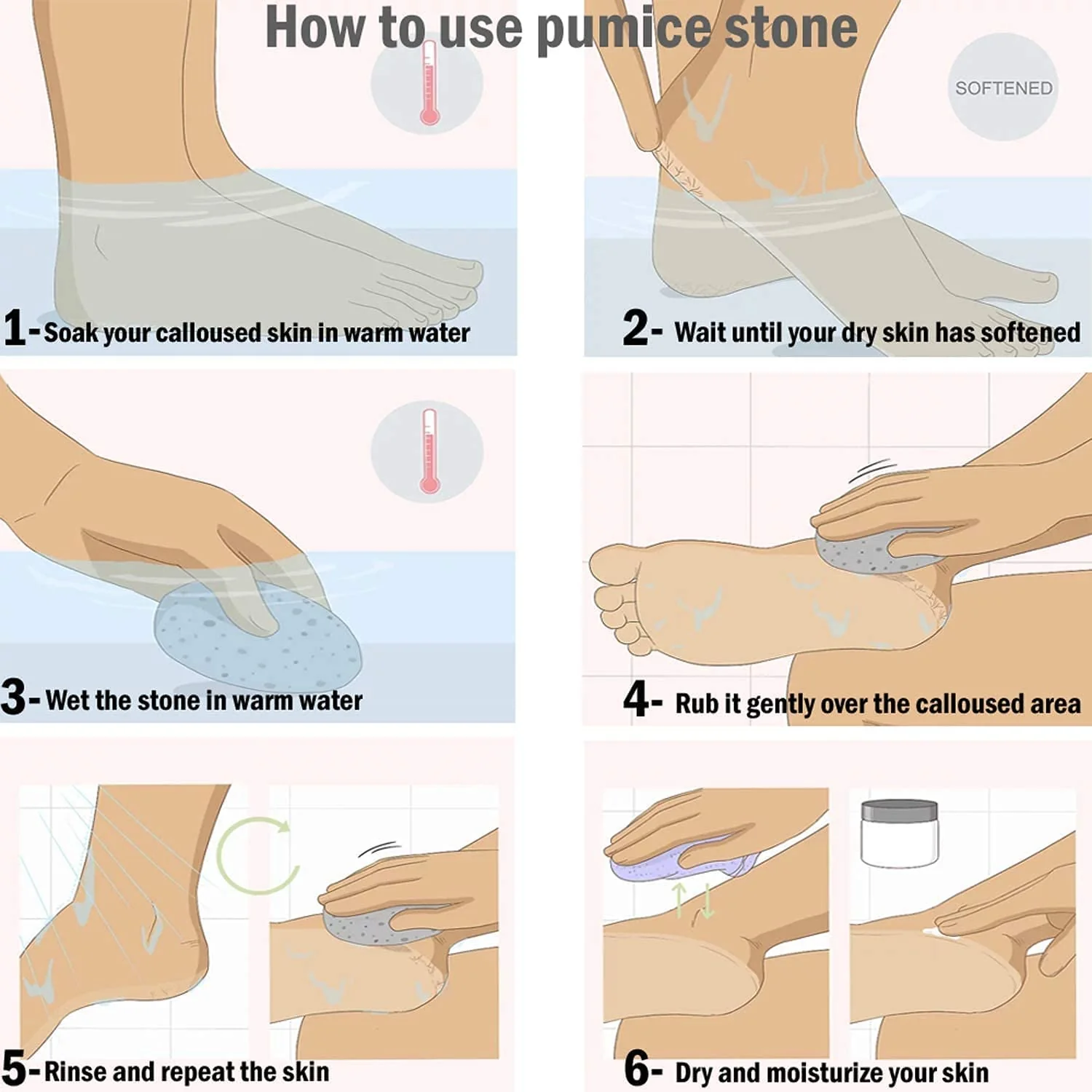 AM7631 Natural Oval Pumice Stone Exfoliator for Foot Care and Dead Skin Callus Removal - Image 3