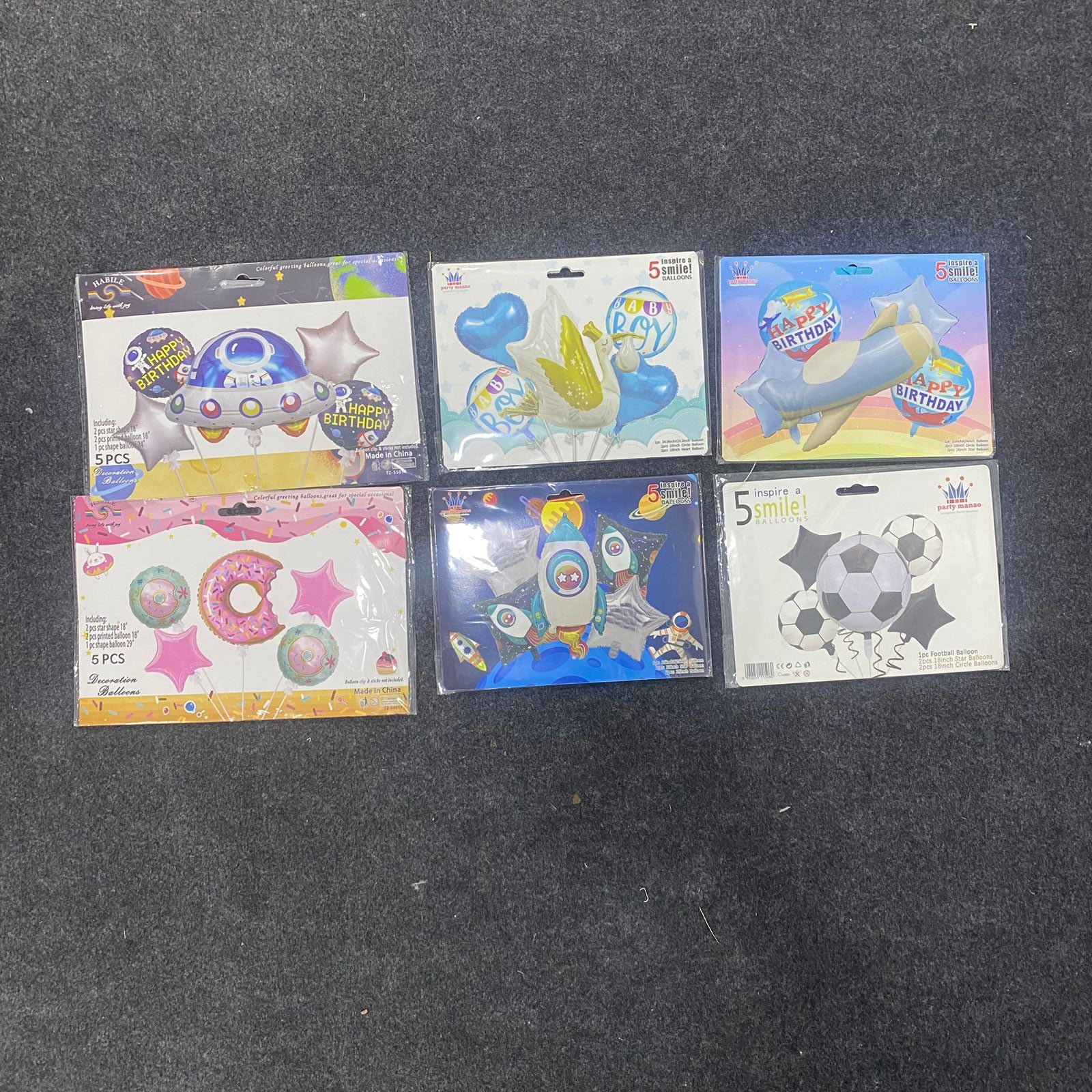 AM7677 Theme Foil Balloon Decoration Set Pack of Five for Kids Birthday Party Celebrations 1-Set - Image 10