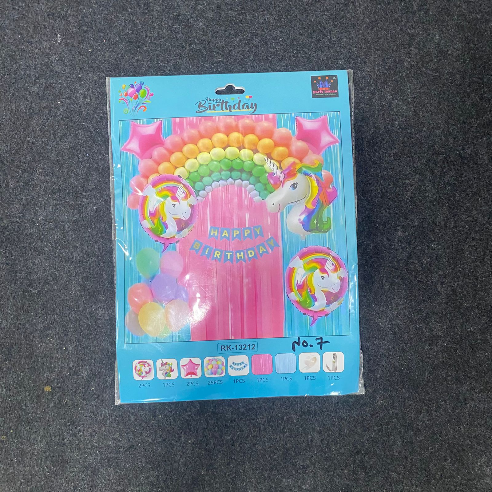 AM7680 Kids Birthday Theme Decoration Combo Kit with Foil Balloons Garland Arch for Party 1-Set - Image 6