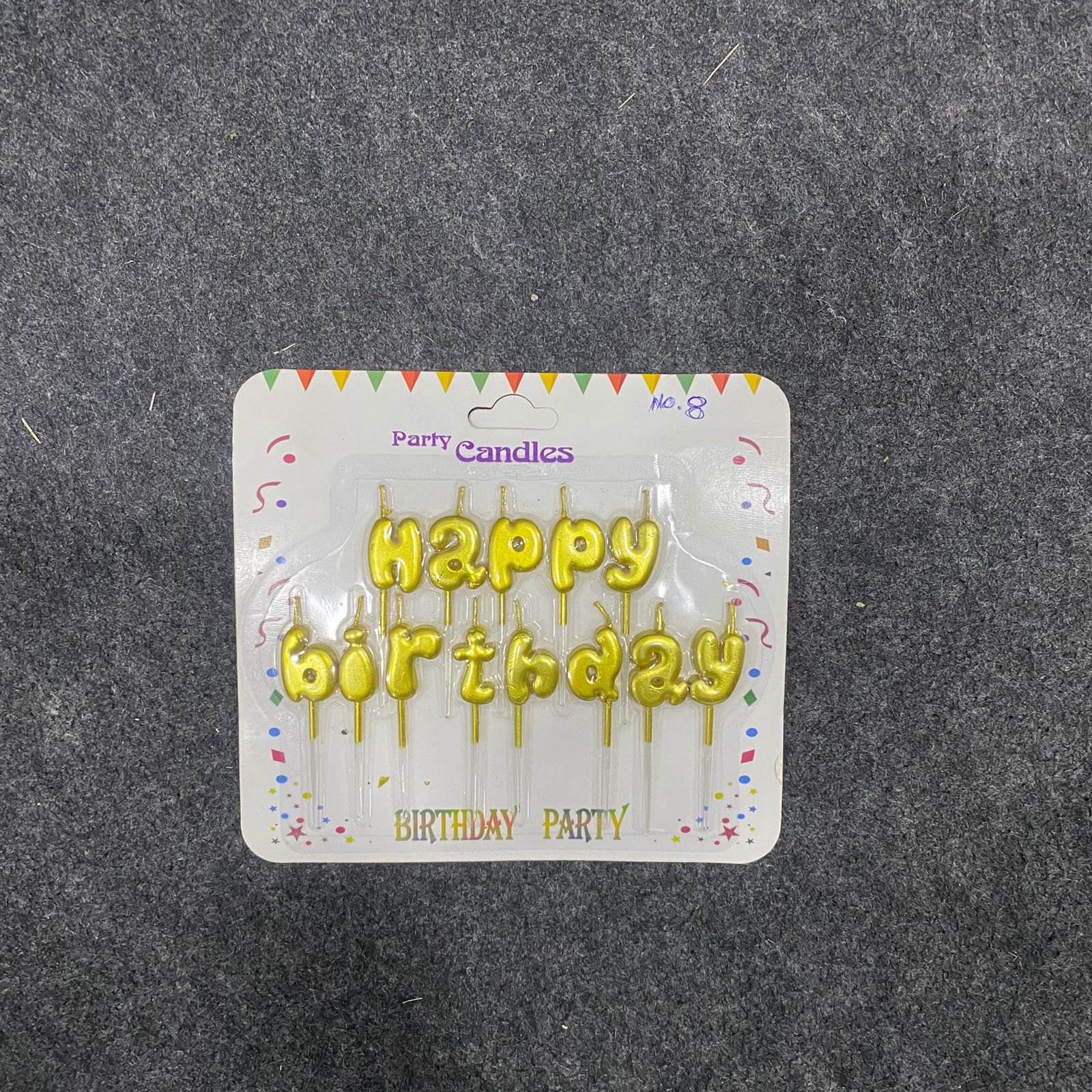 AM7681 Golden Happy Birthday Letter Cake Candles Set For Elegant Cake Decoration Party Supplies - Image 3