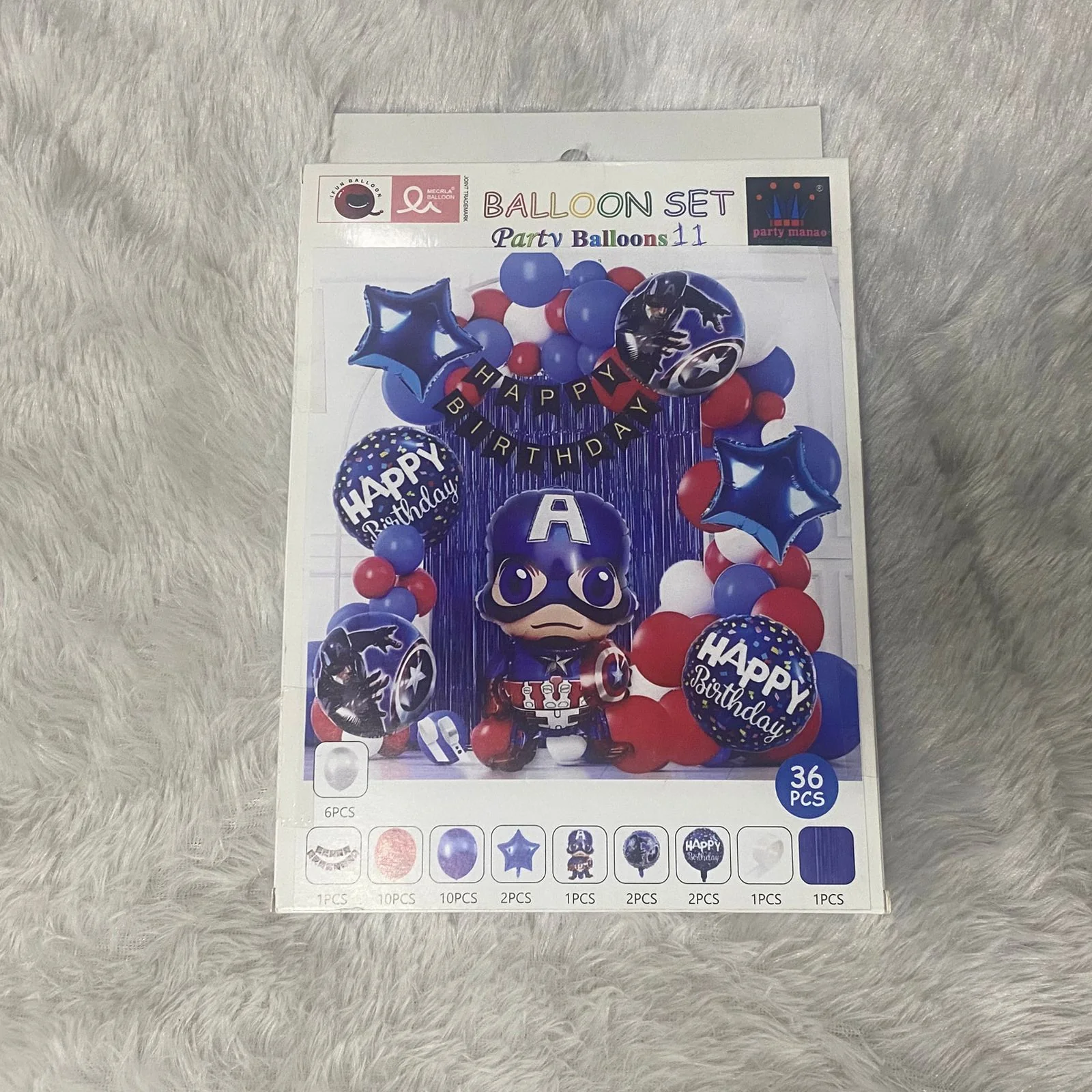 AM7684 Superhero Theme Birthday Balloon Decoration Set With Foil Curtains For Kids Party Decoration - Image 2