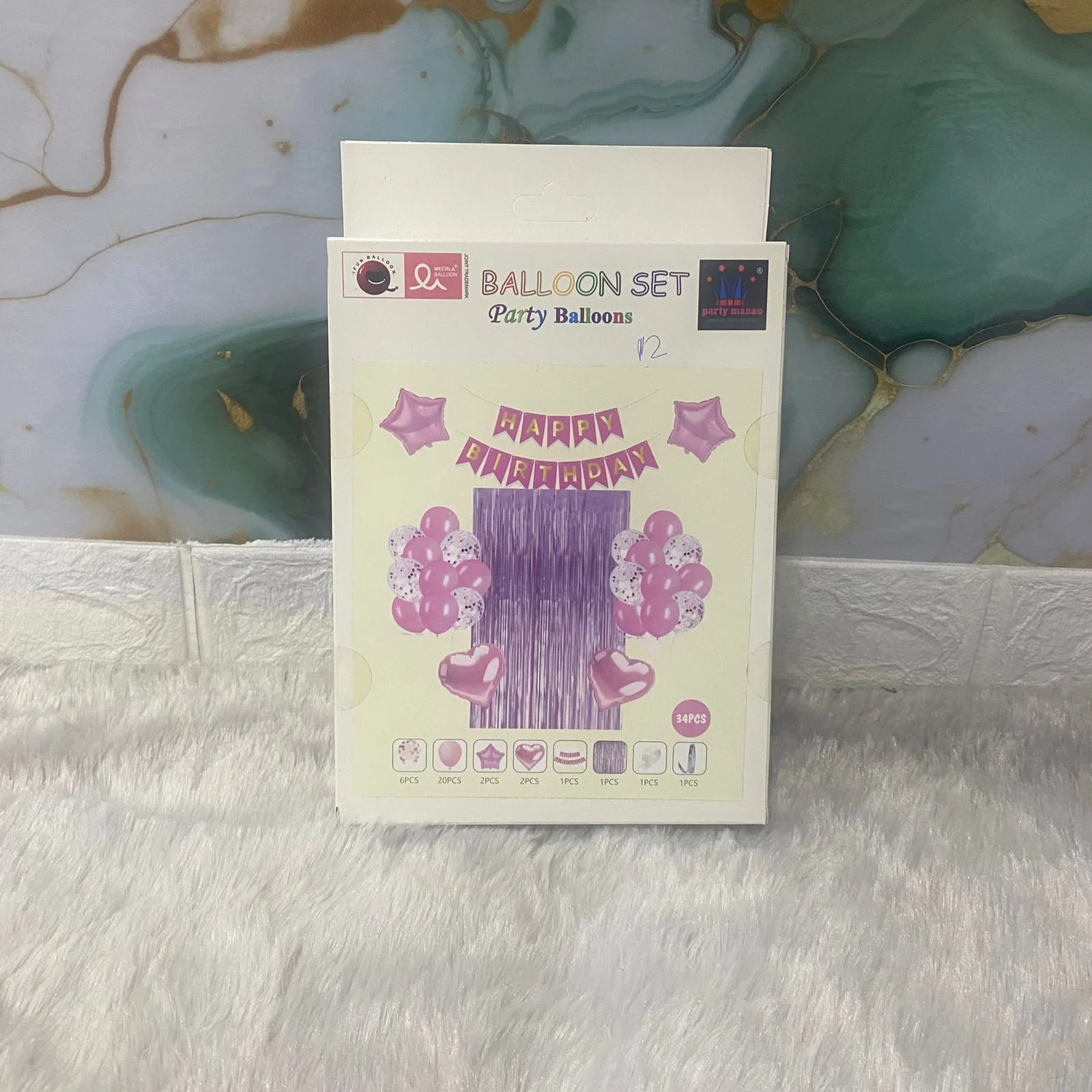 AM7685 Happy Birthday Balloon Decoration Combo Set With Metallic Fringe Foil Curtain For Party - Image 6