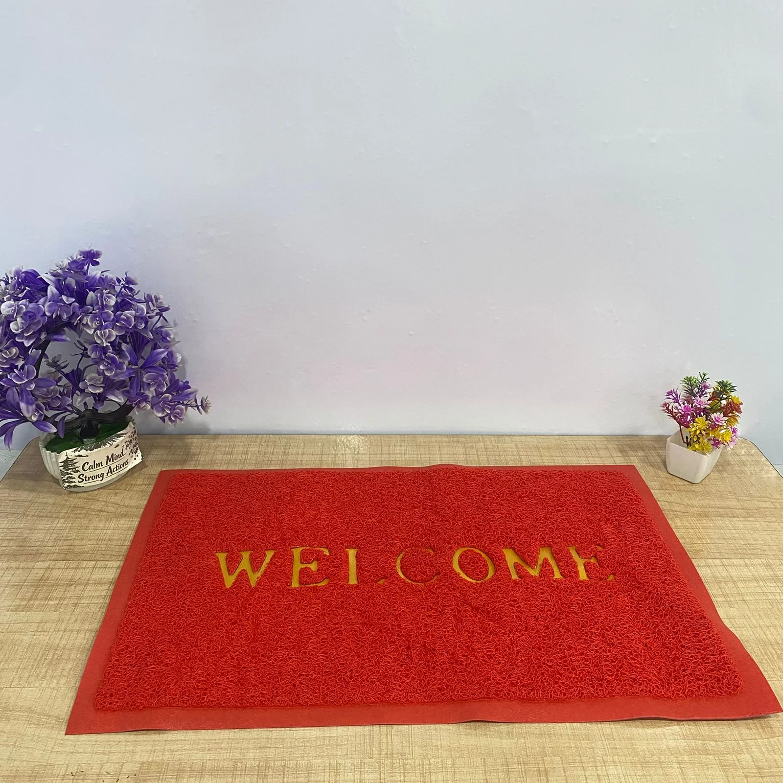 AM7705 Non-Slip PVC Cushion Welcome Doormat for Home & Office (Pack of 1) - Image 9