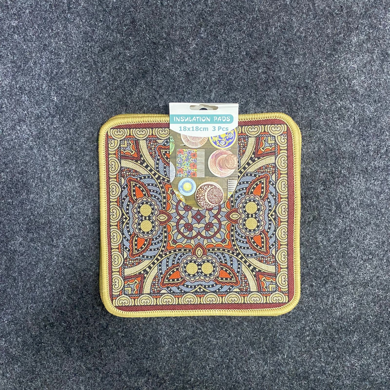 AM7709 DECORATIVE SQUARE HEAT RESISTANT INSULATION PADS FOR KITCHEN SURFACES AND DINING TABLE TOPS - Image 7