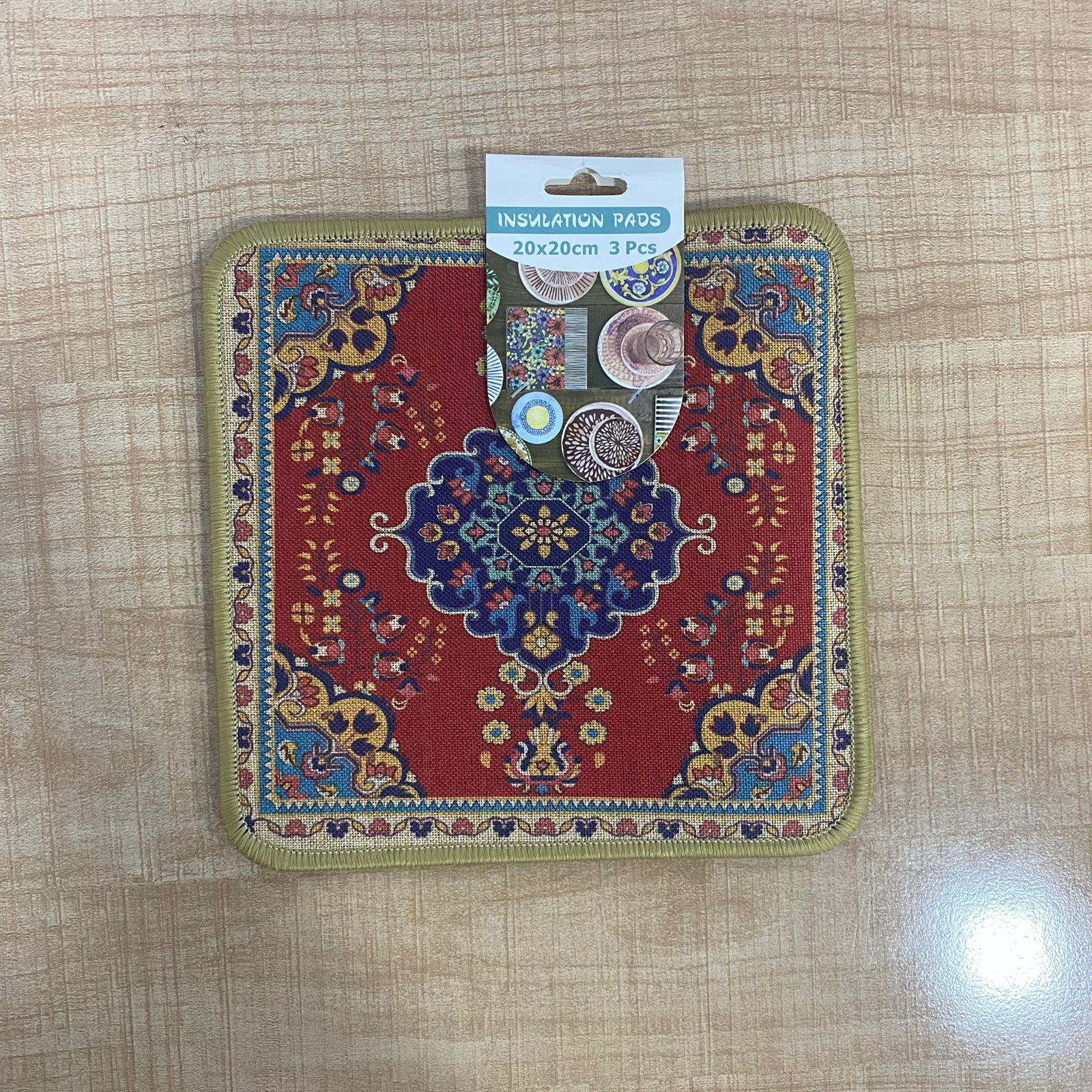 AM7711 VINTAGE PERSIAN PATTERN HEAT RESISTANT INSULATION PAD SET FOR TABLE AND COUNTERTOP PROTECTION - Image 6