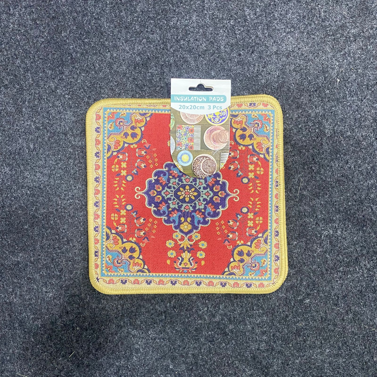 AM7711 VINTAGE PERSIAN PATTERN HEAT RESISTANT INSULATION PAD SET FOR TABLE AND COUNTERTOP PROTECTION - Image 7