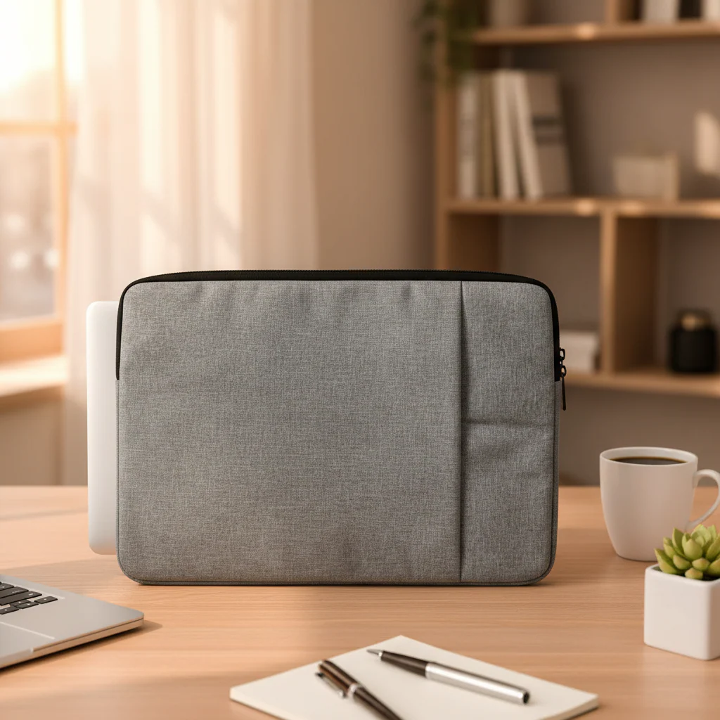 AM7716 PROTECTIVE WATER-RESISTANT LAPTOP SLEEVE CASE WITH EXTERNAL POCKET MEASURING 37 BY 28 CM - Image 2