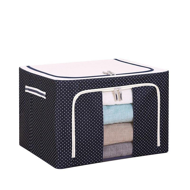 AM7717 Foldable Steel Frame Cloth Organizer for Wardrobe Organizer for Storage Sarees, Shirts, Blankets, Clothes Storage Box with Handle - Image 13