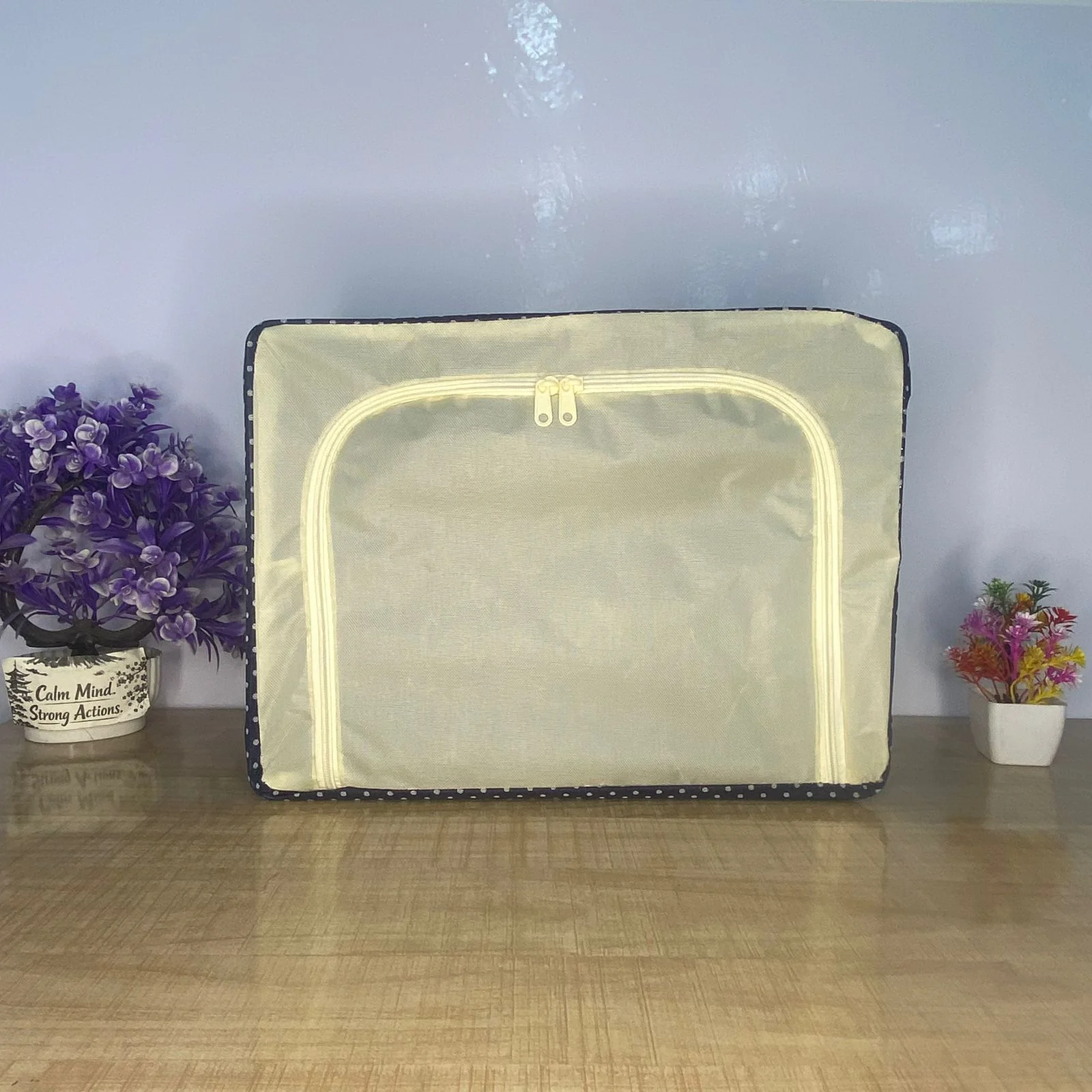AM7717 Foldable Steel Frame Cloth Organizer for Wardrobe Organizer for Storage Sarees, Shirts, Blankets, Clothes Storage Box with Handle - Image 9