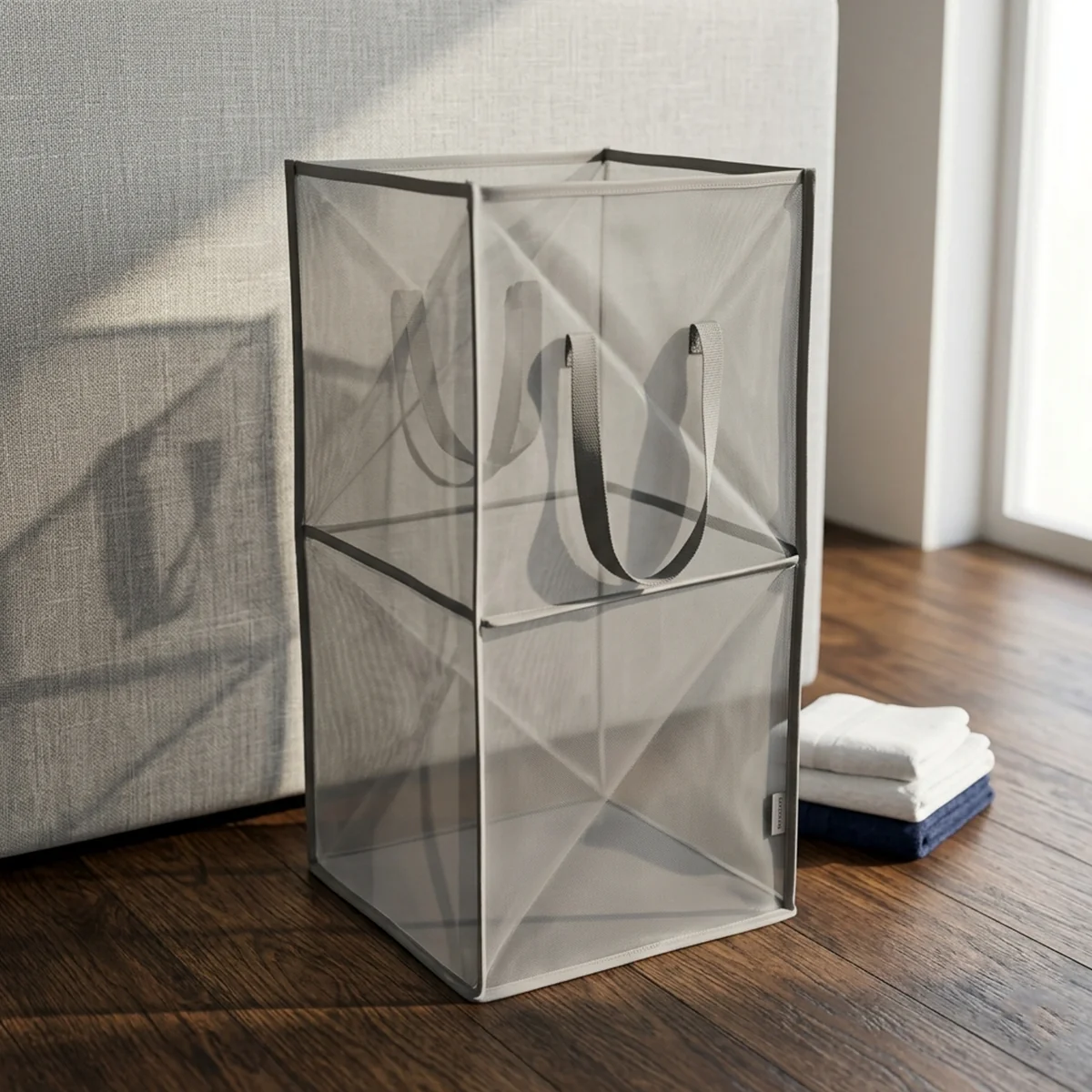 AM7719 FOLDABLE LARGE CAPACITY LAUNDRY BASKET FOR CLOTHES STORAGE AND EFFICIENT HOME ORGANIZATION SOLUTIONS