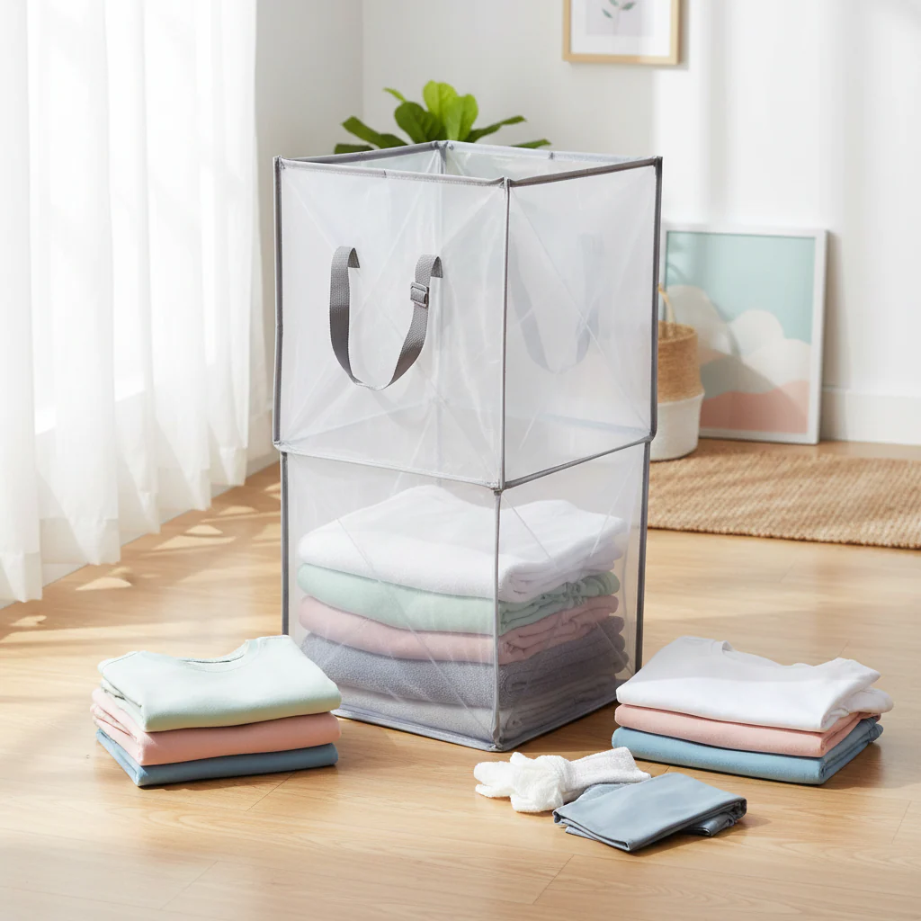 AM7719 FOLDABLE LARGE CAPACITY LAUNDRY BASKET FOR CLOTHES STORAGE AND EFFICIENT HOME ORGANIZATION SOLUTIONS - Image 6