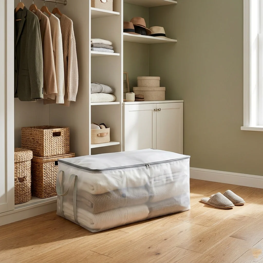 AM7720 LARGE CAPACITY FOLDABLE STORAGE BAG FOR ORGANIZED CLOTHING STORAGE AND EFFICIENT HOME MANAGEMENT - Image 4