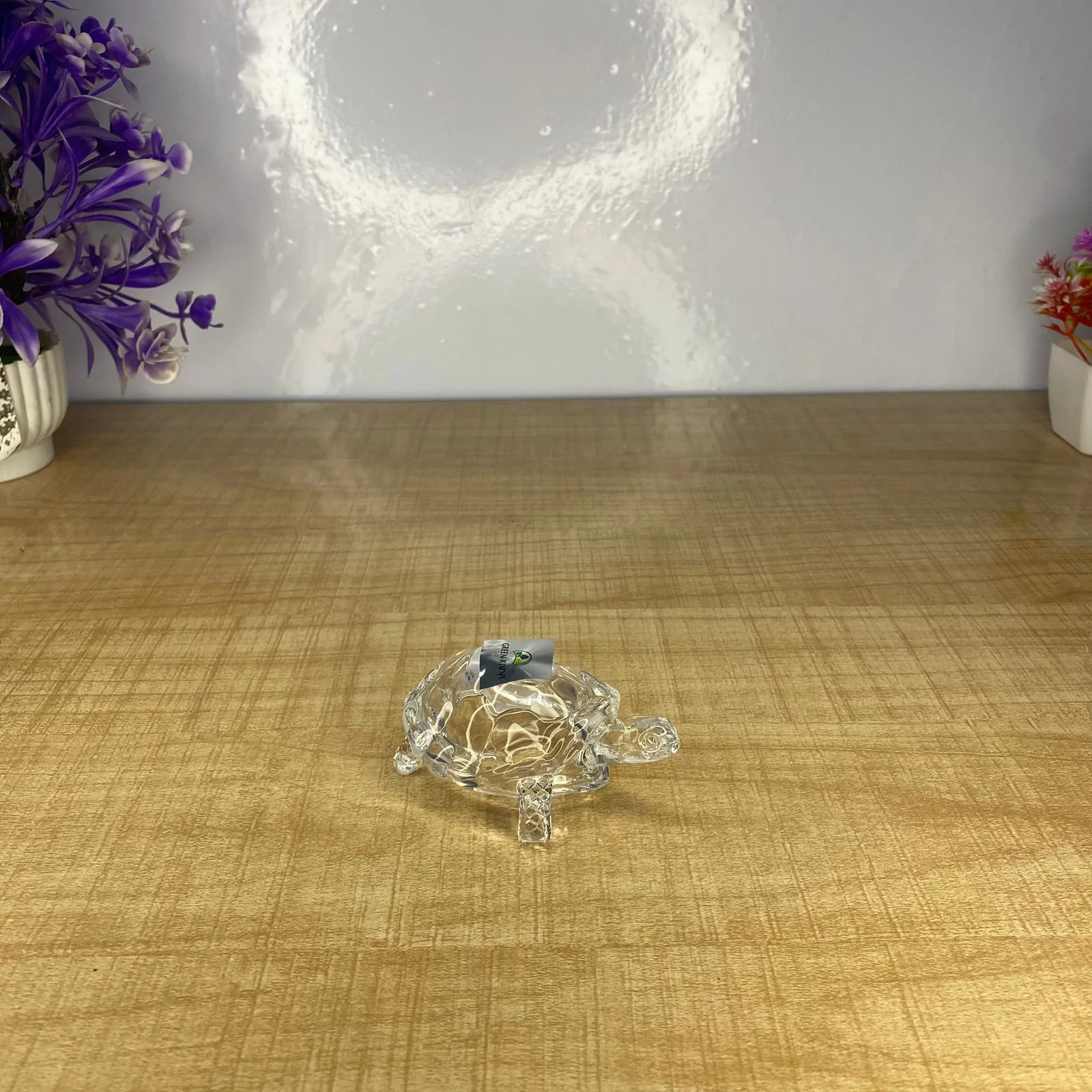 AM7723 GREEN-KIVVI CRYSTAL GLASS TURTLE FIGURINE FOR POSITIVE ENERGY AND HOME OFFICE DECORATION - Image 5