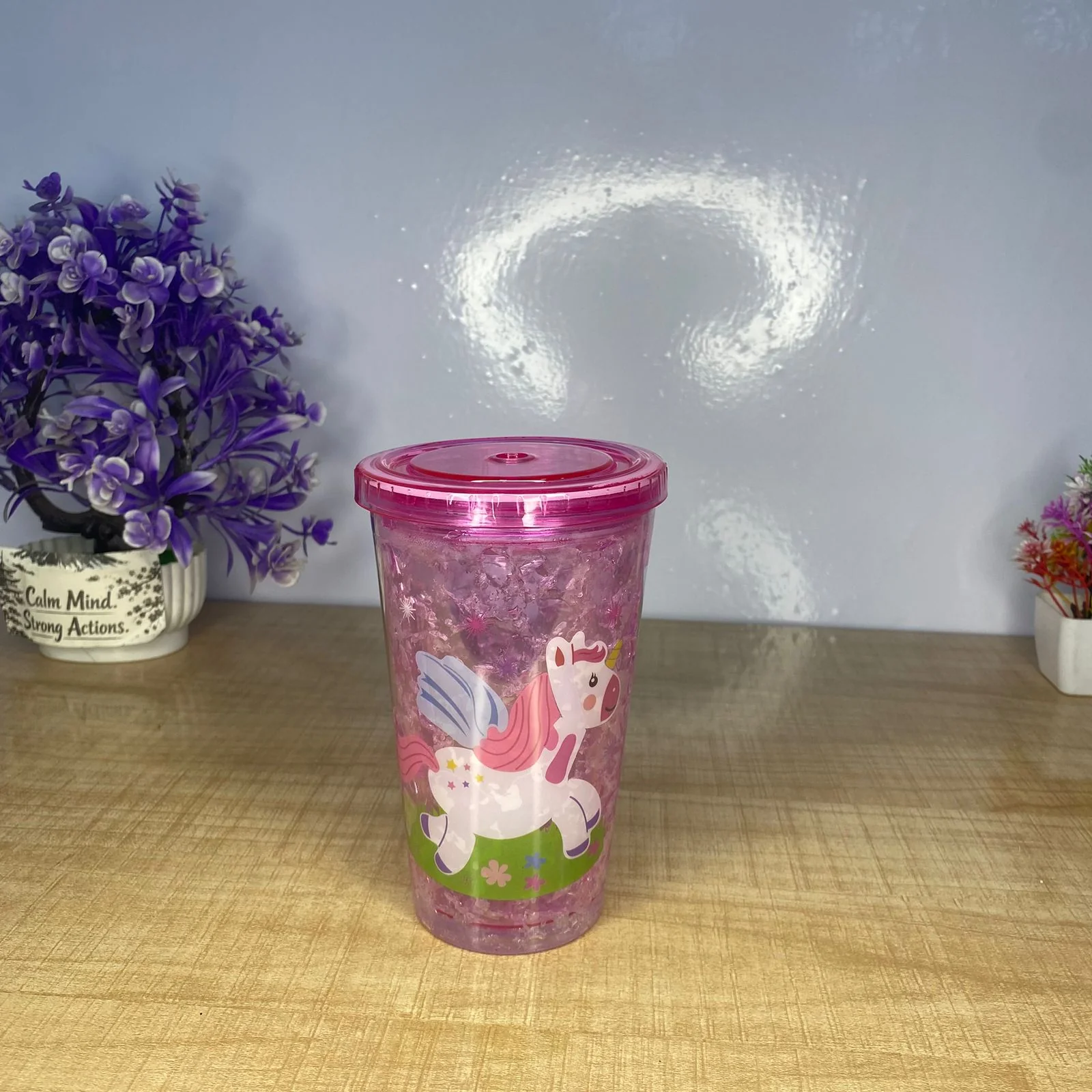 AM7722 MAGICAL PINK UNICORN DESIGN GEL FREEZER TUMBLER FOR KIDS AND ADULTS - Image 3