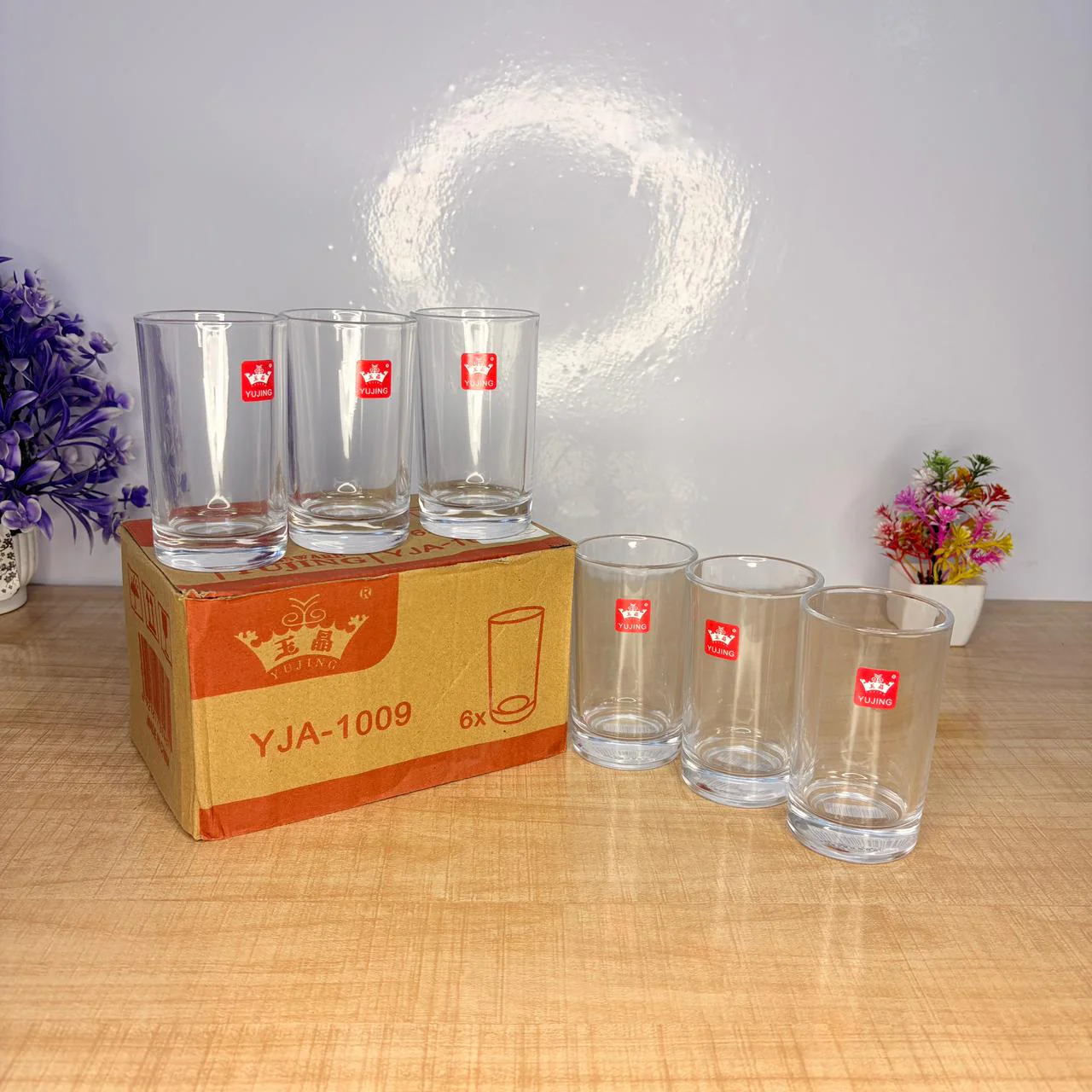 AM7731 Yujing Premium Clear Glass Tumbler Set (6 Pieces) – Model YJA-1009 - Image 3