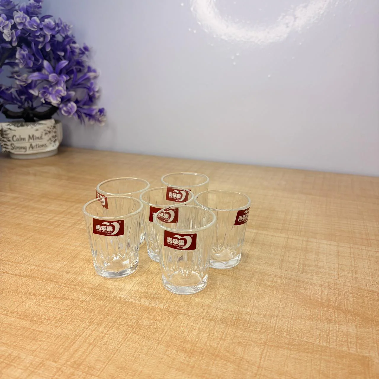 AM7743 qing ping guo crystal clear deli shot glasses set of six premium quality glassware - Image 4