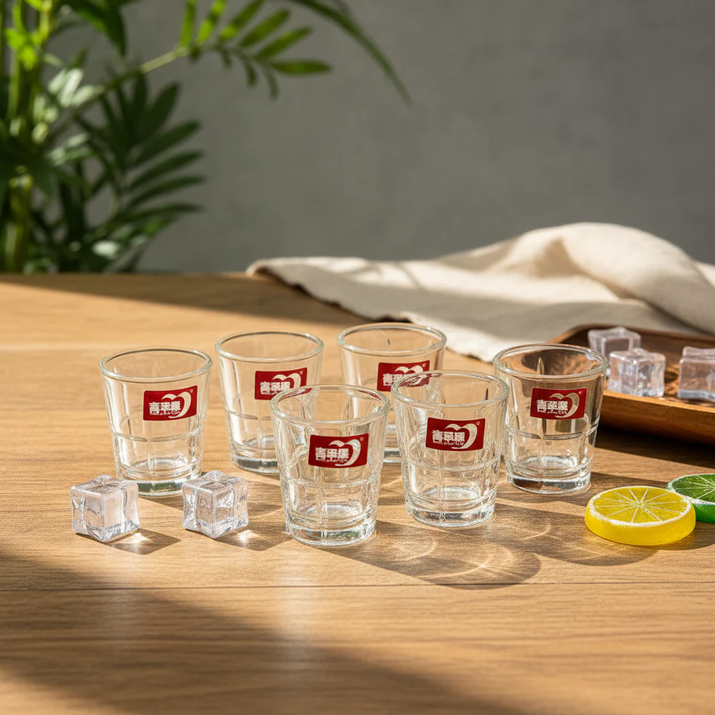 AM7745 Elegant Set of Six Durable Glass Shot Glasses for Your Home Bar Collection - Image 2