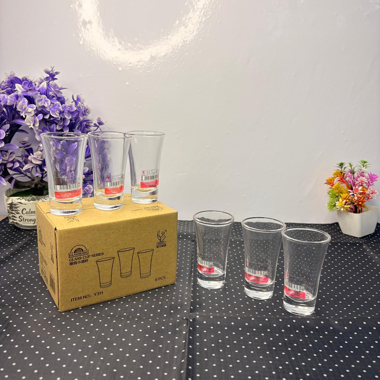 AM7747 Qianli Clear Glass Shot Glasses Set (6-Piece, Item Y311) - Image 4