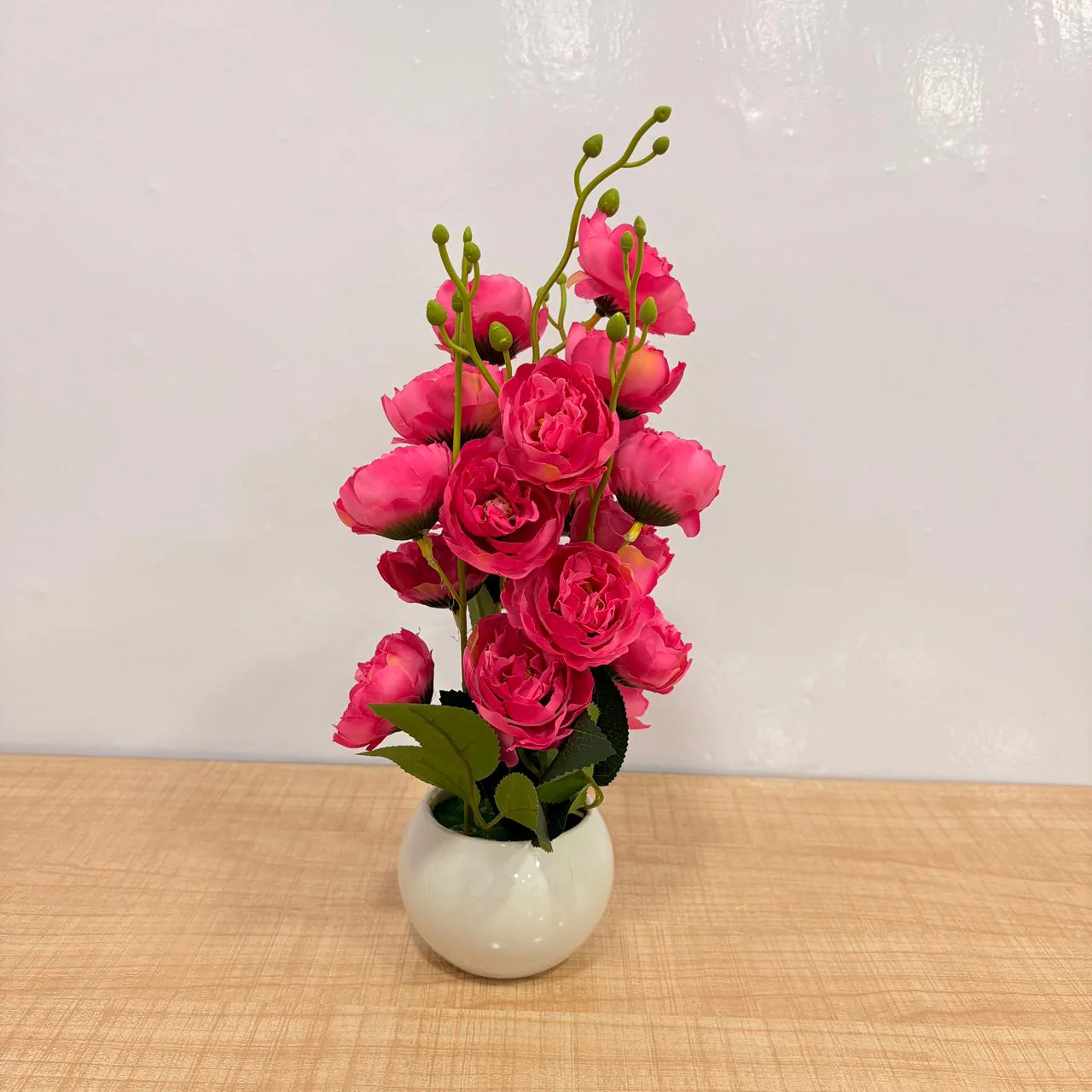 AM7774 Medium Artificial flower arrangements Rose Pots Set (Mix, Pack Of 1)