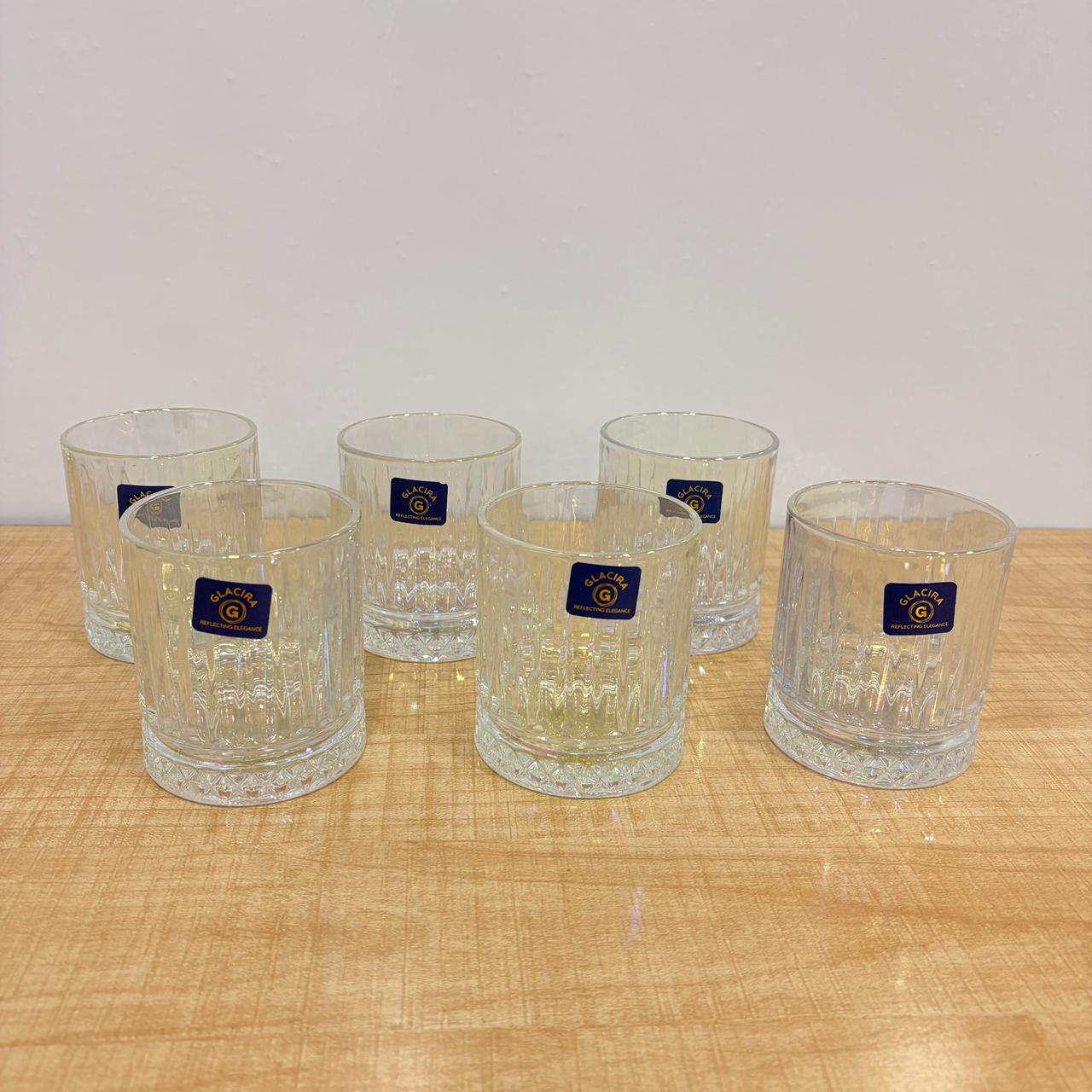 AM7797 GLACIRA NOVA SERIES GLASS TUMBLERS SET OF 6 FOR STYLISH BEVERAGE SERVING AT HOME - Image 3