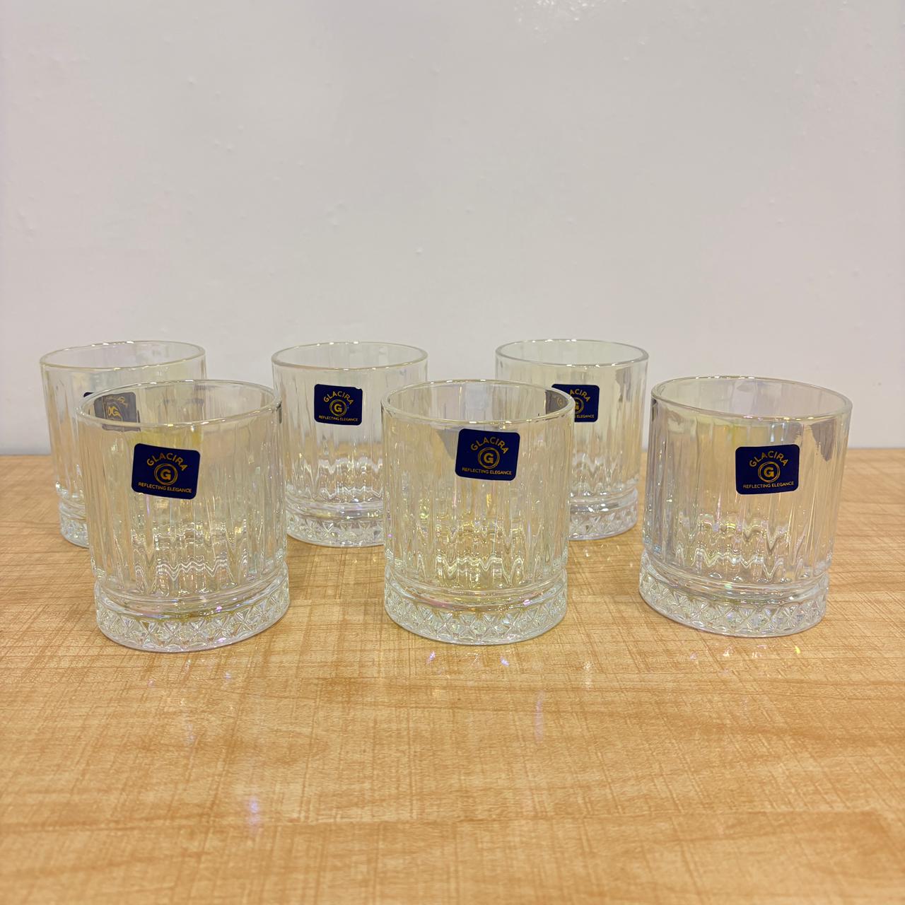 AM7797 GLACIRA NOVA SERIES GLASS TUMBLERS SET OF 6 FOR STYLISH BEVERAGE SERVING AT HOME - Image 4