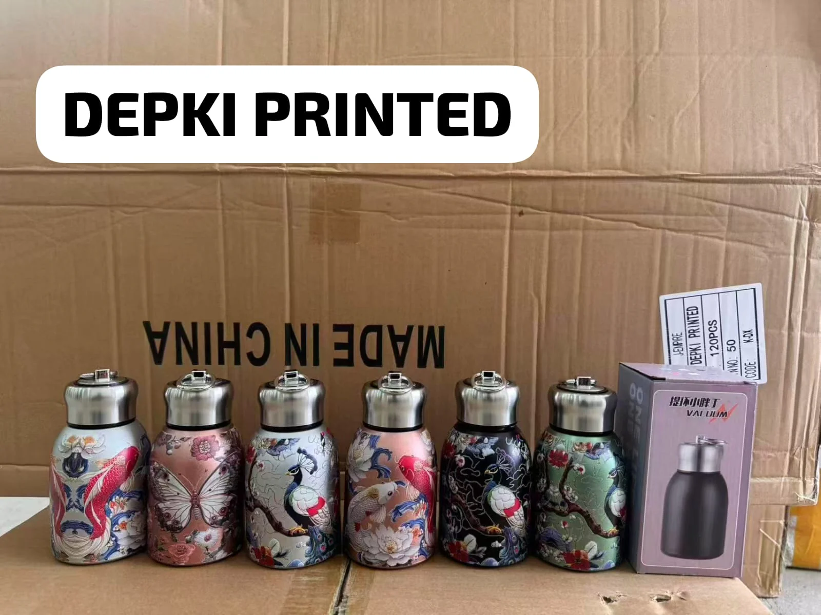 AM7803 COMPACT STAINLESS STEEL MINI BOTTLE WITH CARRYING RING FOR CONVENIENT ON THE GO HYDRATION - PRINTED - Image 6