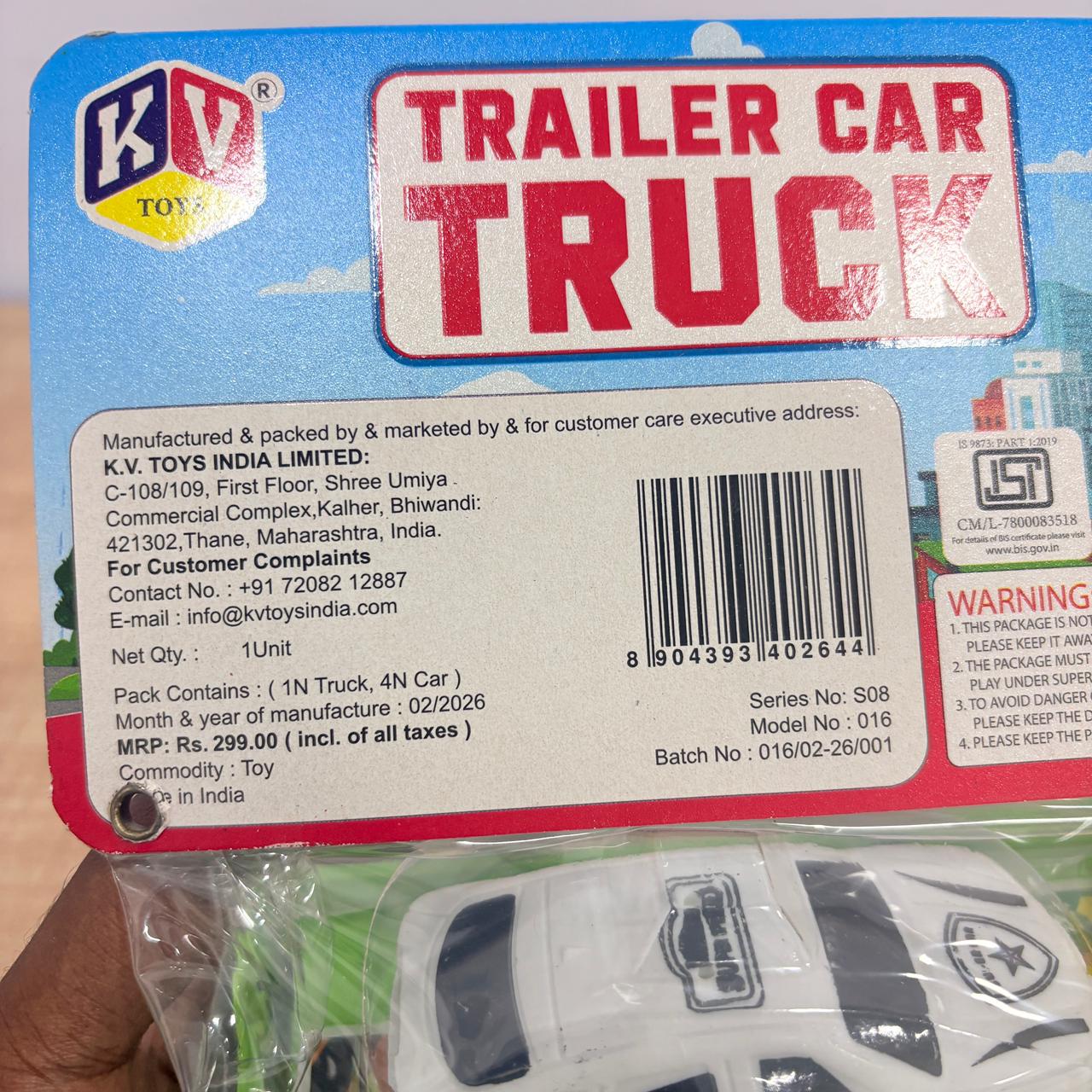 AM7807 Trailer Car Truck – Super Inertia Truck Play Set (with 4 Cars) - Image 5