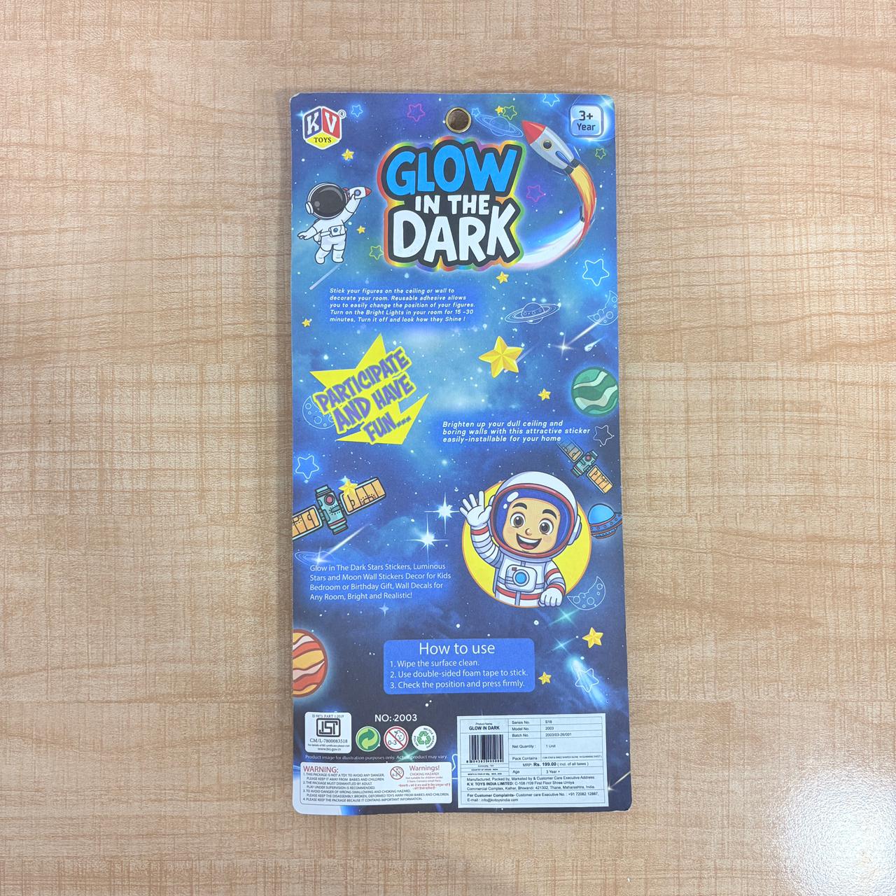 AM7820 Glow in the Dark Stars and Smiley Faces Wall Decor Sticker Set - Image 4